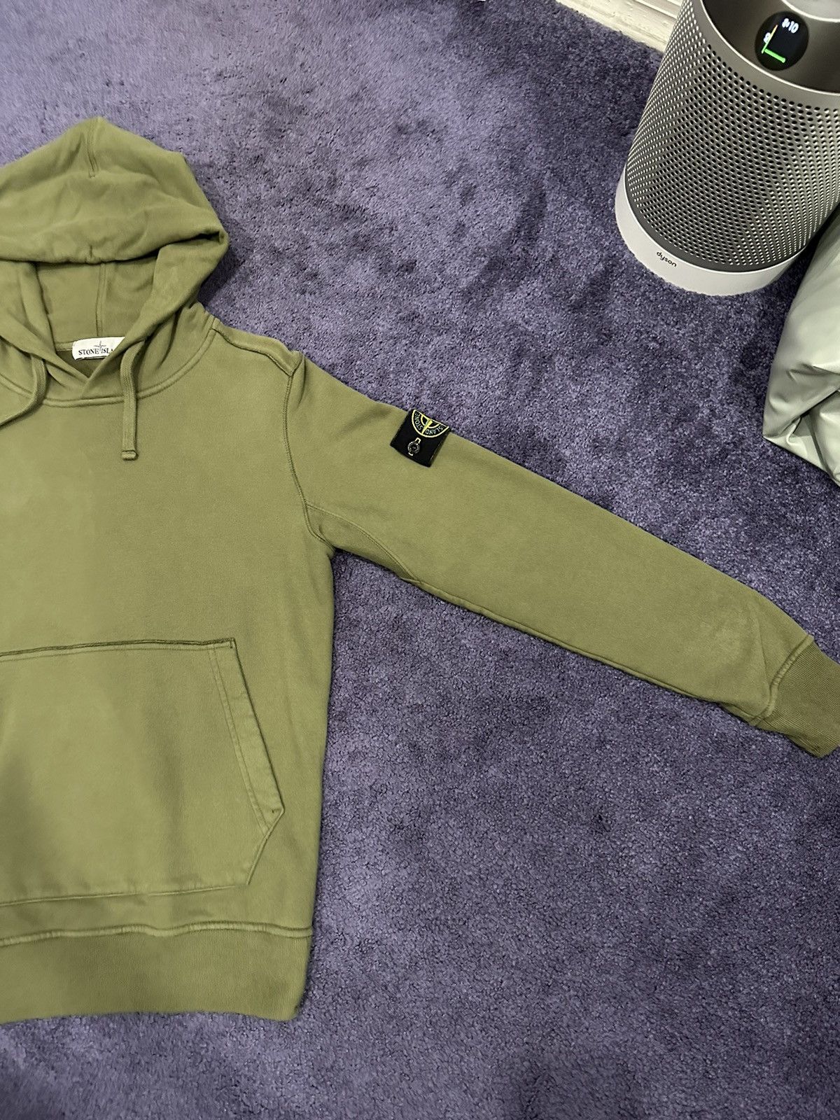 Stone Island Stone Island Brush Cotton Fleece Hooded Sweatshirt Olive Size US S / EU 44-46 / 1 - 3 Thumbnail