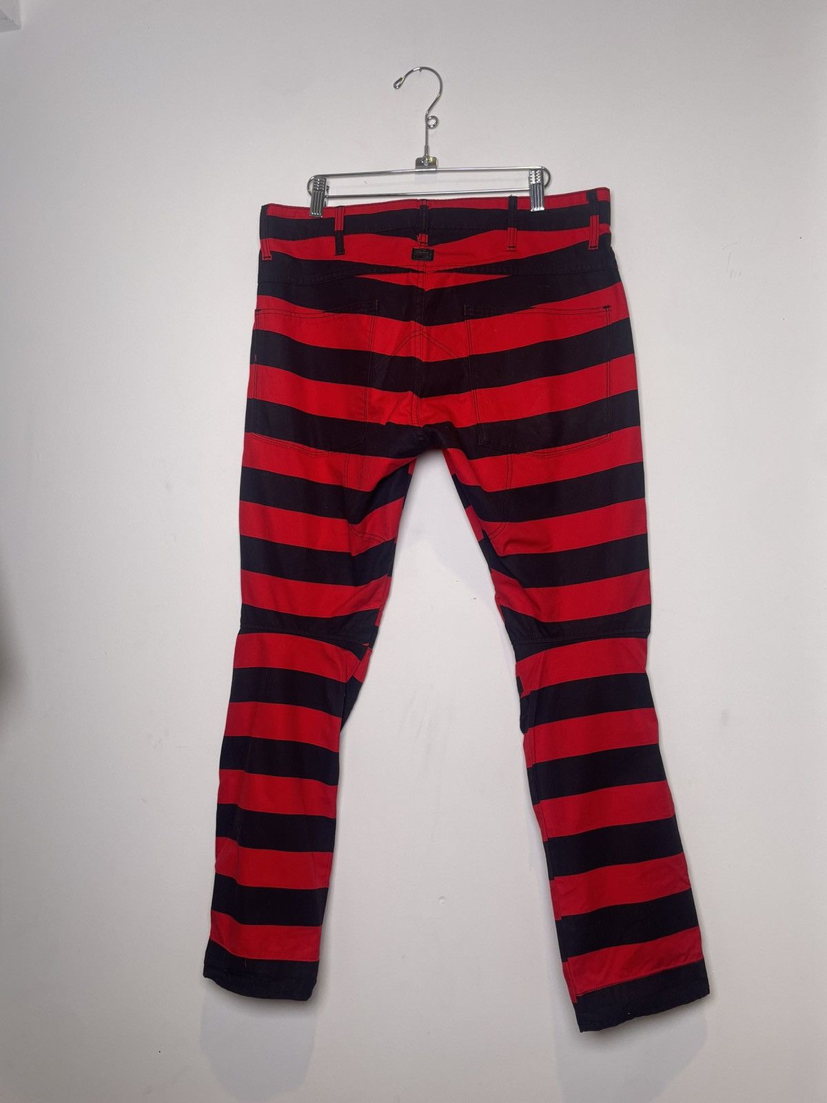 G-Star G-Star RAW Red Black Striped 3D Tapered Pants Size US 32 / EU 48 - 2 Thumbnail