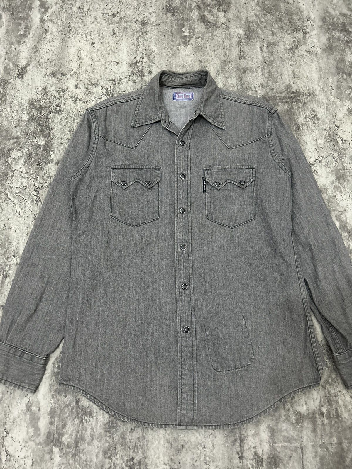 Blue Blue Japan Blue Blue Japan Hiden Small Pocket Vintage Western Shirt Size US M / EU 48-50 / 2 - 2 Thumbnail