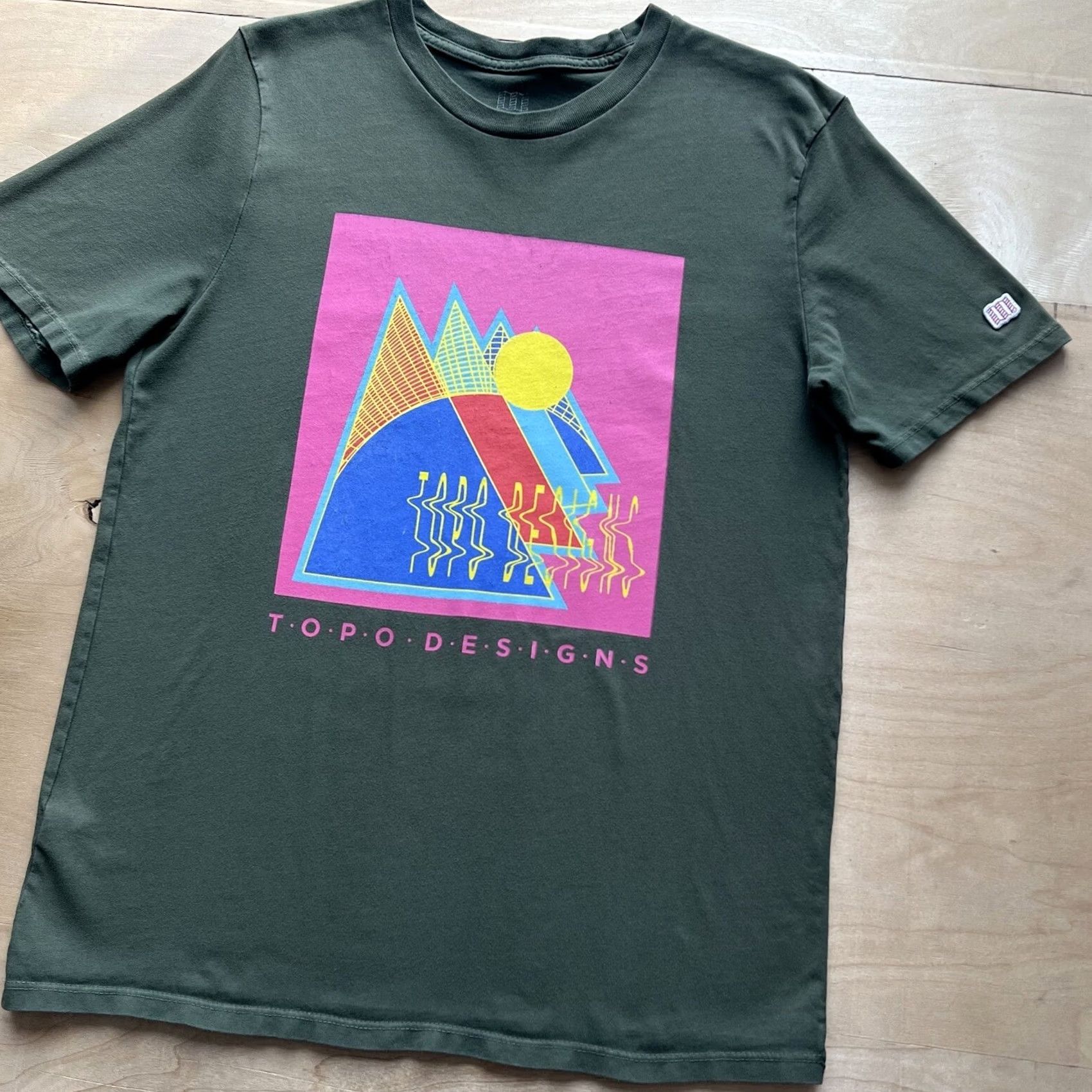 Topo Designs Topo Designs Shirt Medium Green Casual Outdoors Denver Colorado Mountains Mens T-Shirt Size US M / EU 48-50 / 2 - 7 Thumbnail