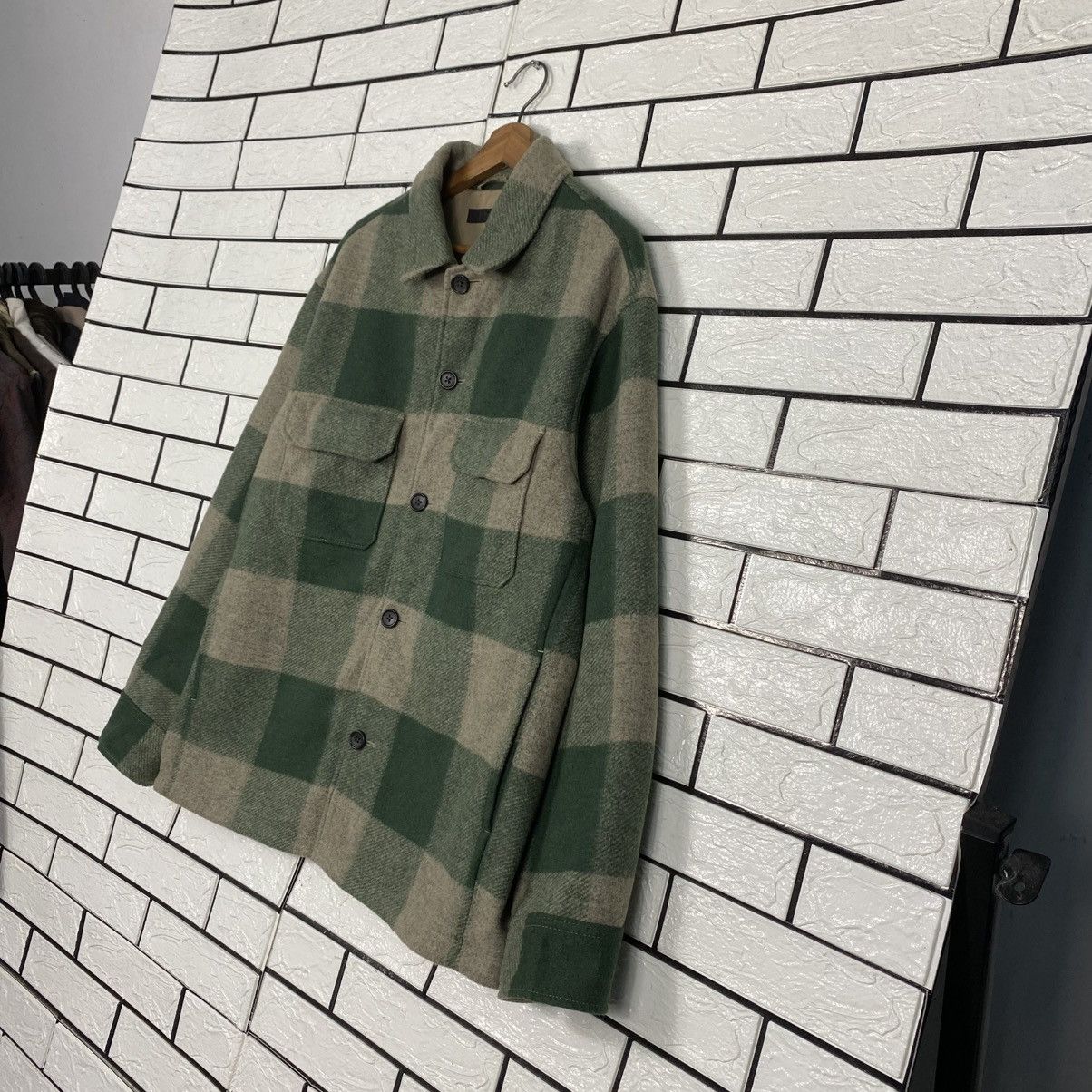 Japanese Brand Vintage Wool Button Jacket Tartan Design Uniqlo Issey Miyake Size US L / EU 52-54 / 3 - 3 Thumbnail