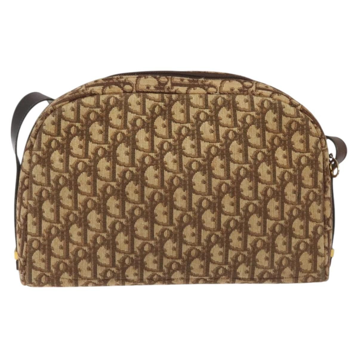 Dior DIOR Trotter Canvas Shoulder Bag Brown Gold Size ONE SIZE - 3 Thumbnail