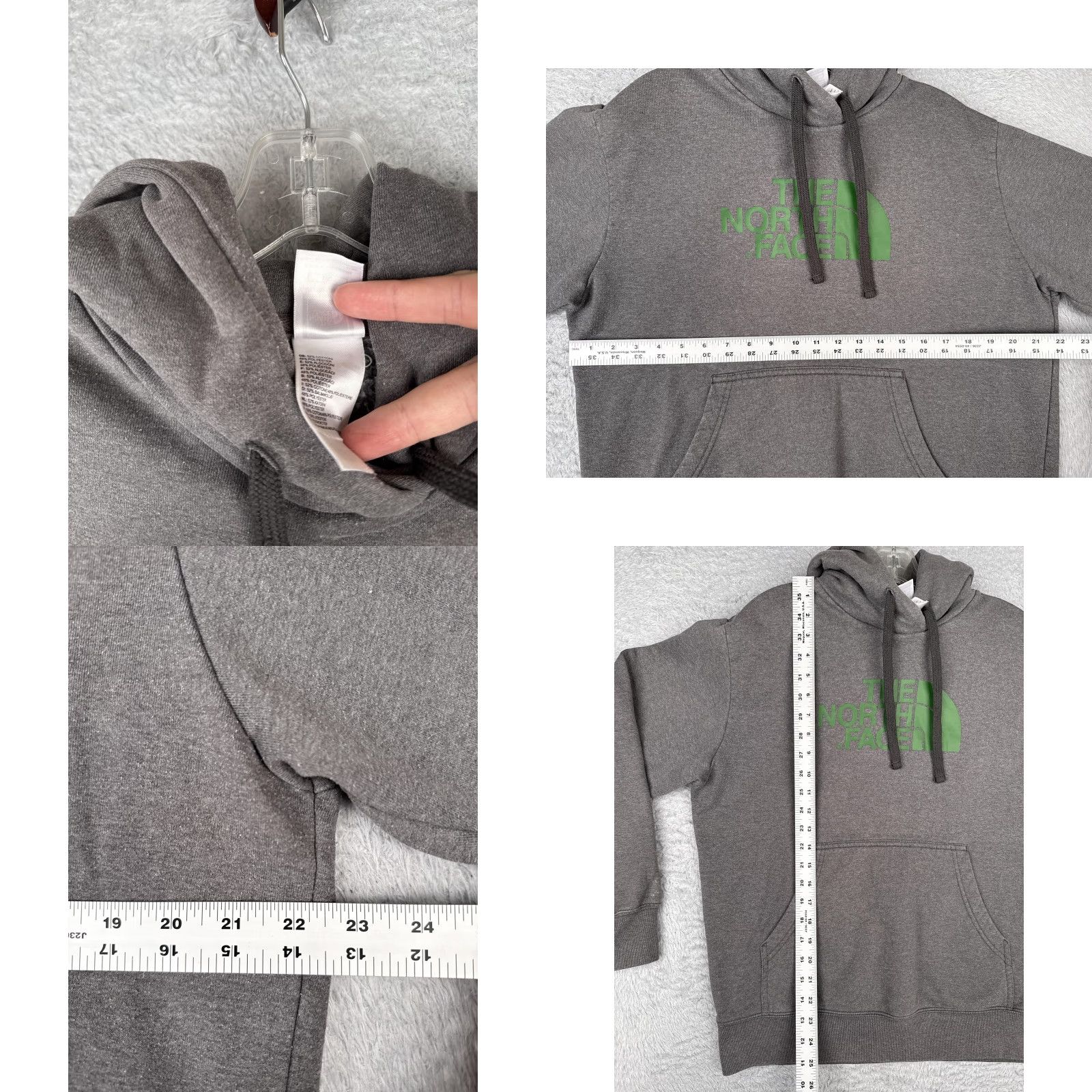The North Face The North Face Hoodie Mens Large Gray Half Dome Pullover Sweatshirt Green Logo Size US L / EU 52-54 / 3 - 8 Thumbnail
