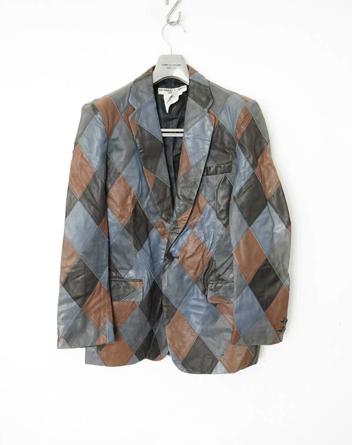Katharine Hamnett London Katharine Hamnett Argyle Panel Leather Jacket Size US M / EU 48-50 / 2 - 1 Thumbnail