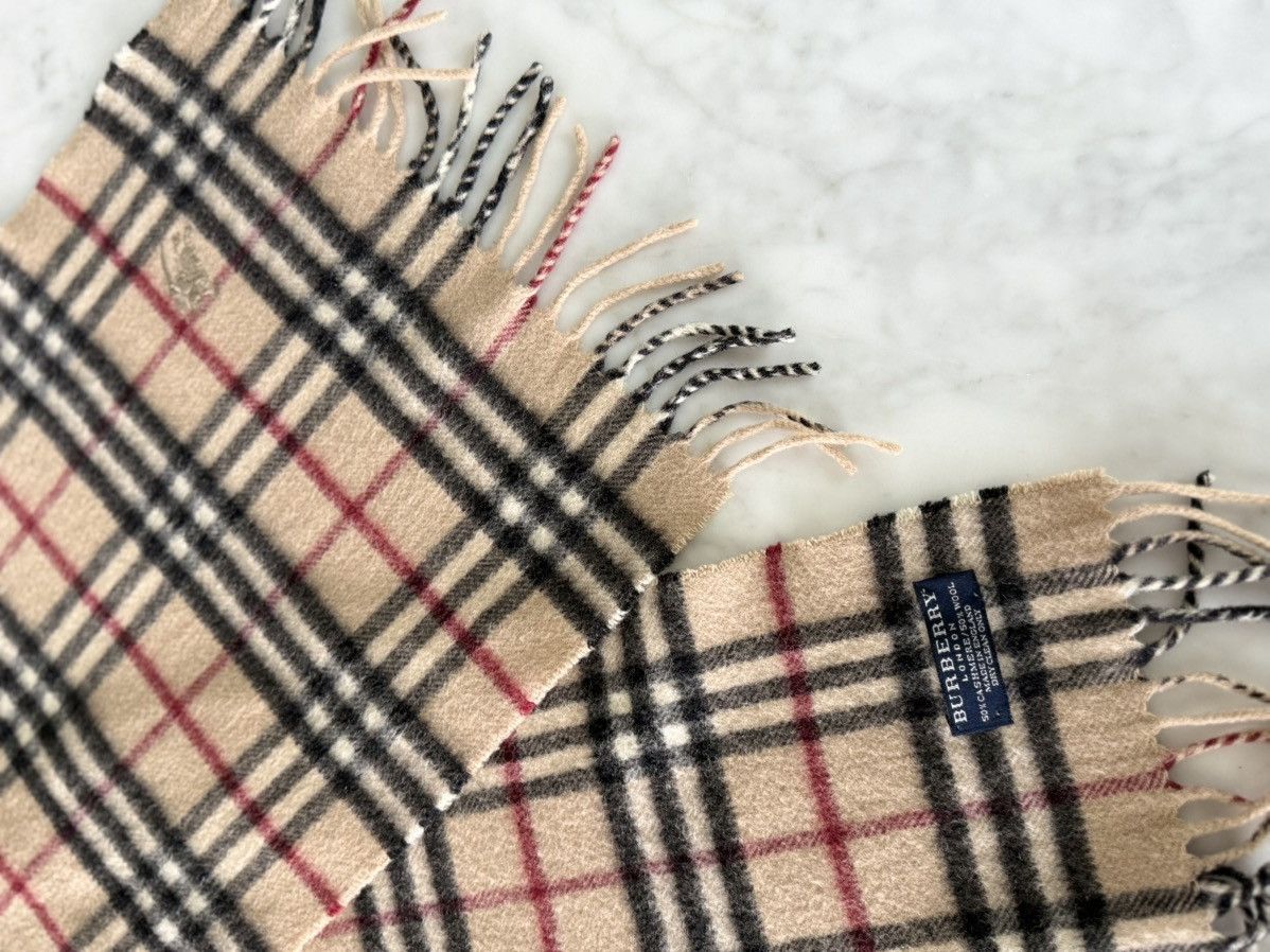 Burberry Burberry Camel Nova Check Scarf Wool Made in England Size ONE SIZE - 7 Thumbnail