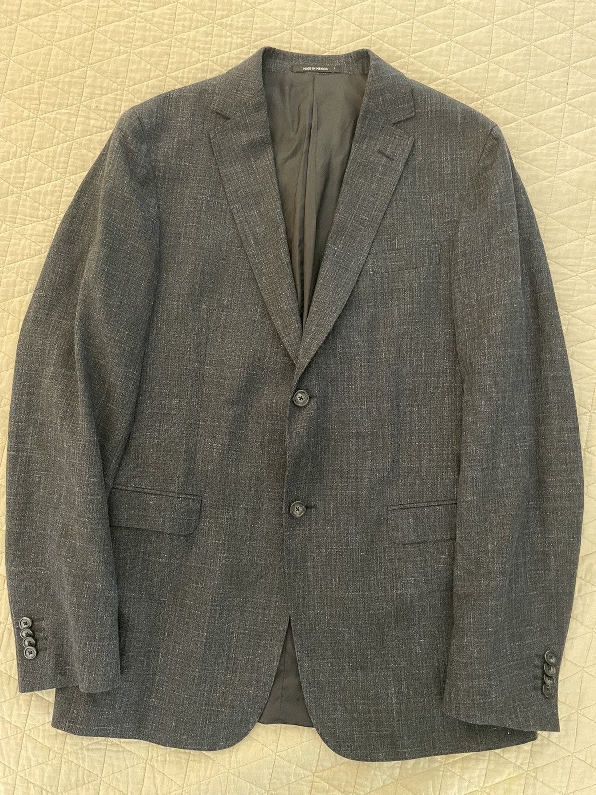 Z Zegna Wool-Cotton Notch Lapel Jacket Size 40L - 1 Thumbnail