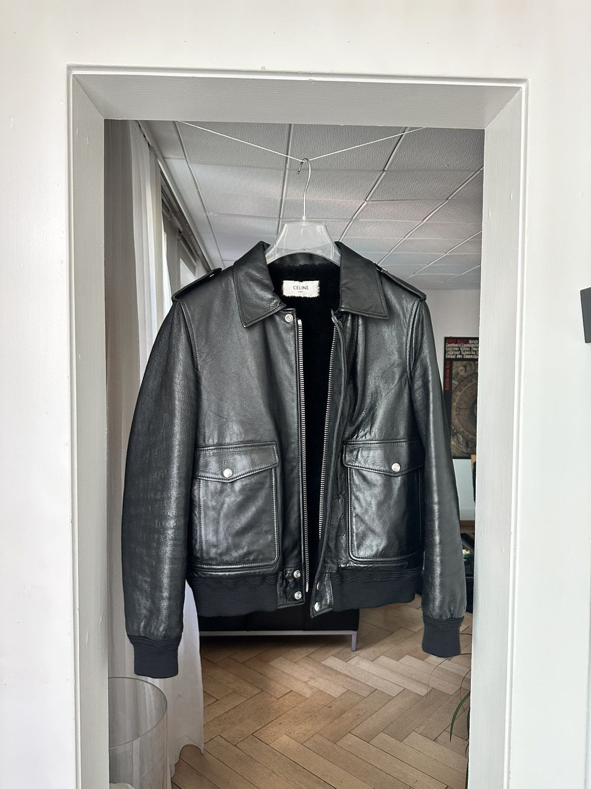 Celine Celine Aviator Jacket lambskin by Hedi Slimane Size US M / EU 48-50 / 2 - 5 Thumbnail