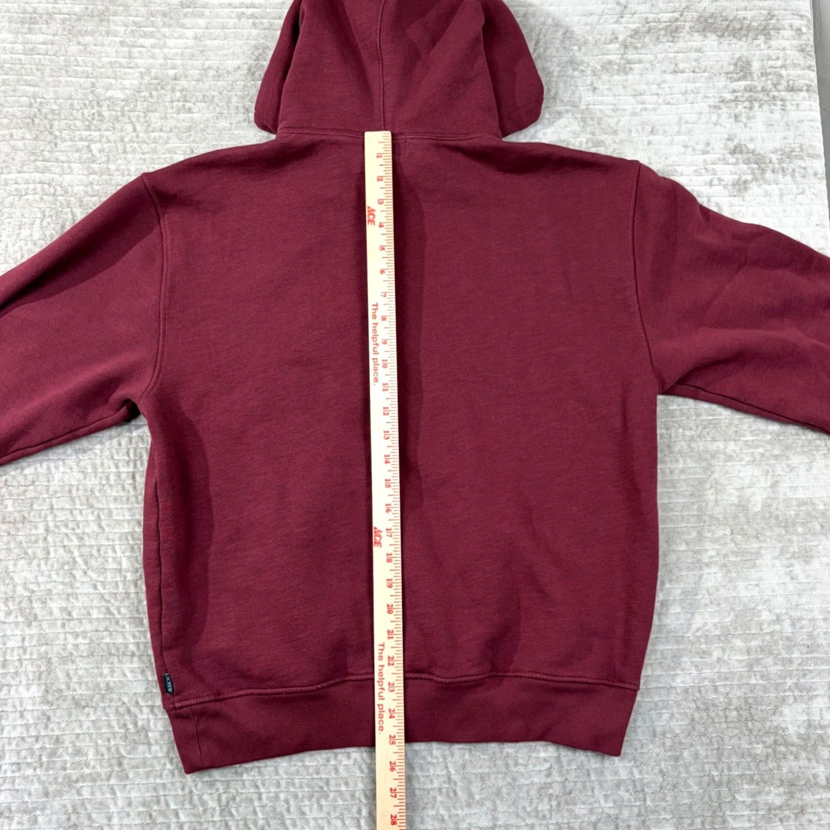 J.Crew J.CREW Mens Hoodie Maroon Burgundy Fleece Pullover Large Size US L / EU 52-54 / 3 - 8 Thumbnail