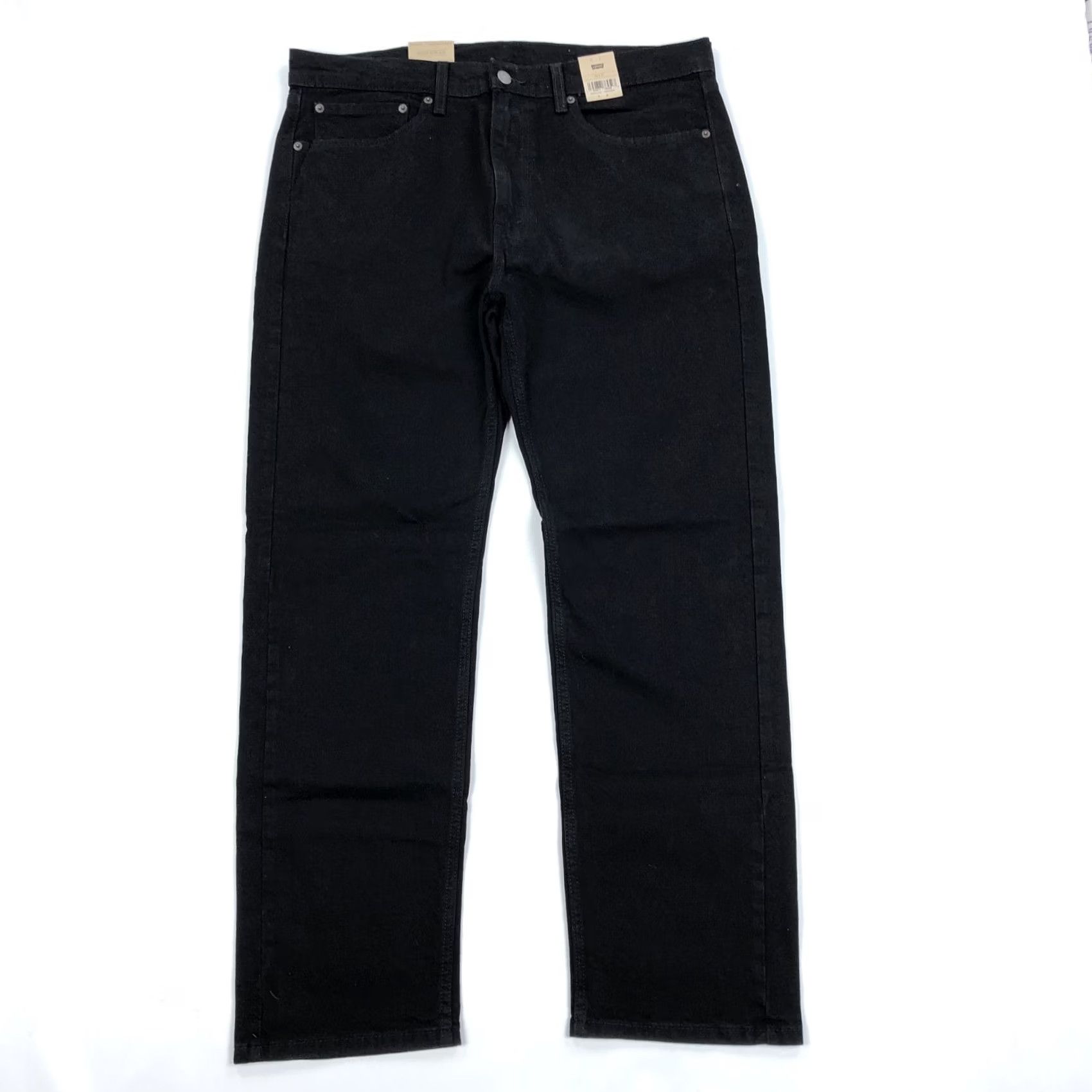 Levi's Levi's 505 Regular Fit Jeans 36x30 Black Denim Straight Leg Men NWT Size US 36 / EU 52 - 2 Thumbnail