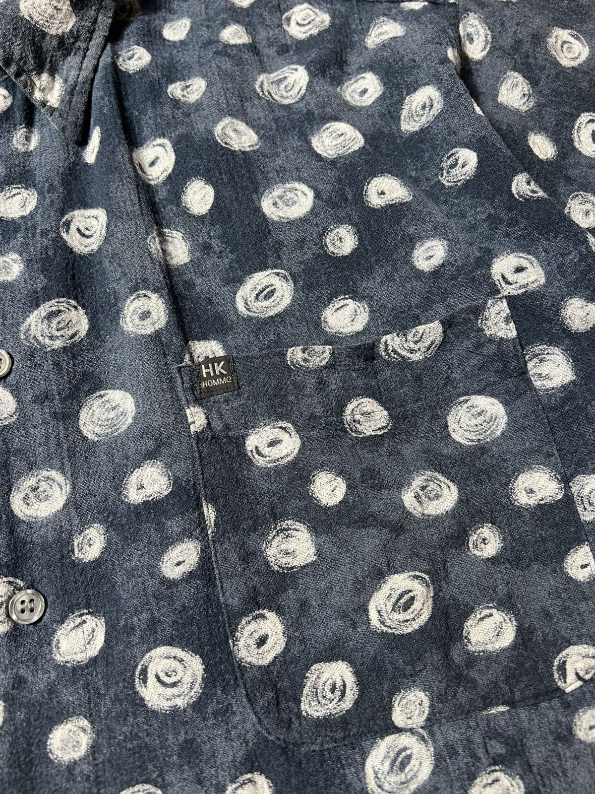 Hiroko Koshino Homme Hiroko Koshino Homme Double Pocket Printed Shirt Size US L / EU 52-54 / 3 - 4 Thumbnail
