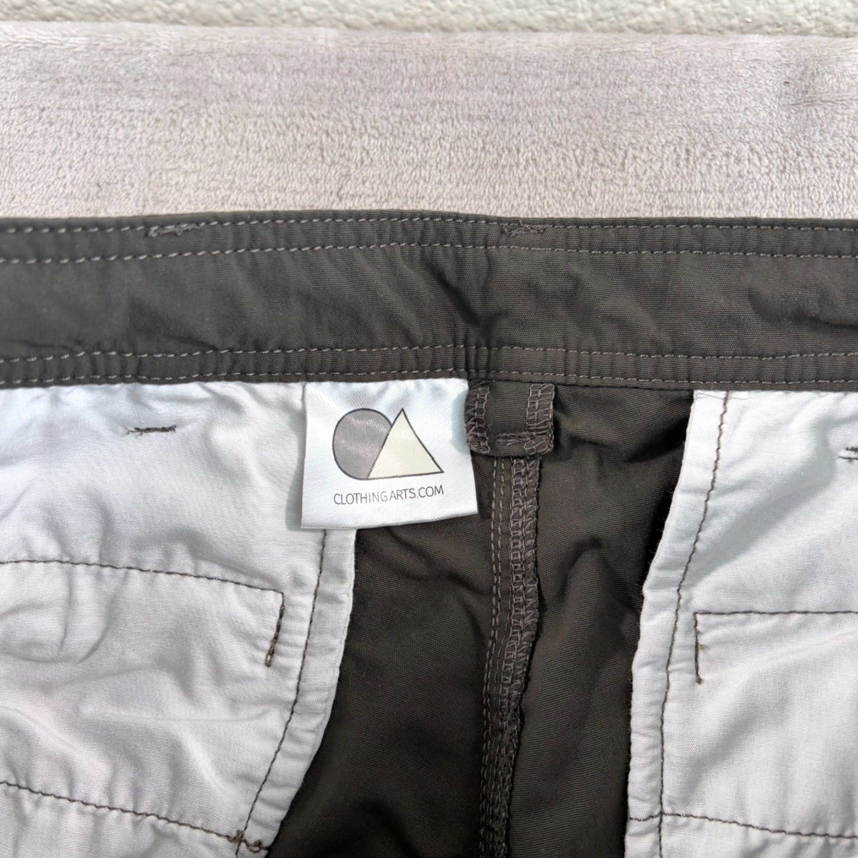 Vintage Clothing Arts Pick-Pocket Proof Travel Security Pants Grey Men 34x30 Chino Straight Regular Front Zip Pockets Size US 34 / EU 50 - 2 Thumbnail