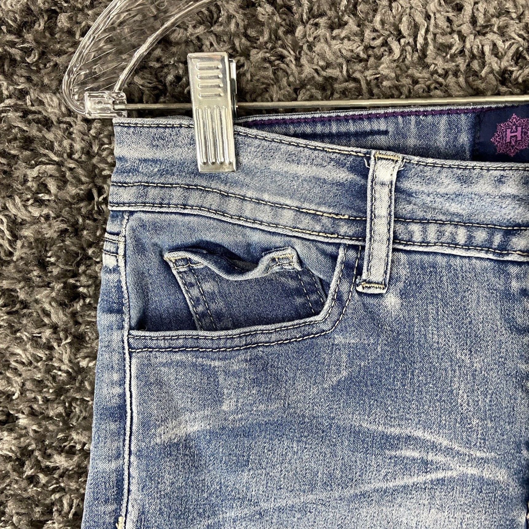 Vintage HYDRAULIC Women's Blue Super Skinny Jeans Size 6 Size 28" / US 6 / IT 42 - 3 Thumbnail