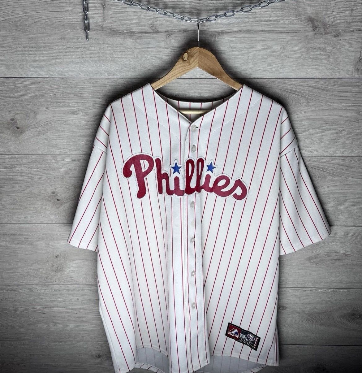 Majestic Vintage men’s sport jersey Majestic Phillies size Xxl Size US XXL / EU 58 / 5 - 1 Thumbnail
