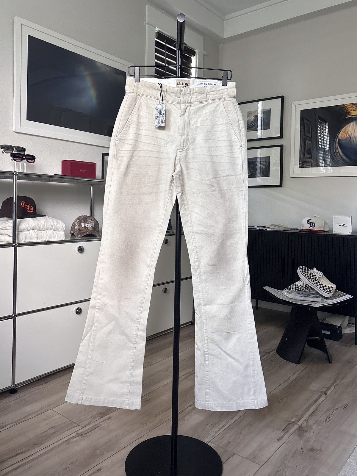 Gallery Dept. GALLERY DEPT | DISTRESSED CHINO LOGO FLARE JEANS Size US 29 - 1 Thumbnail