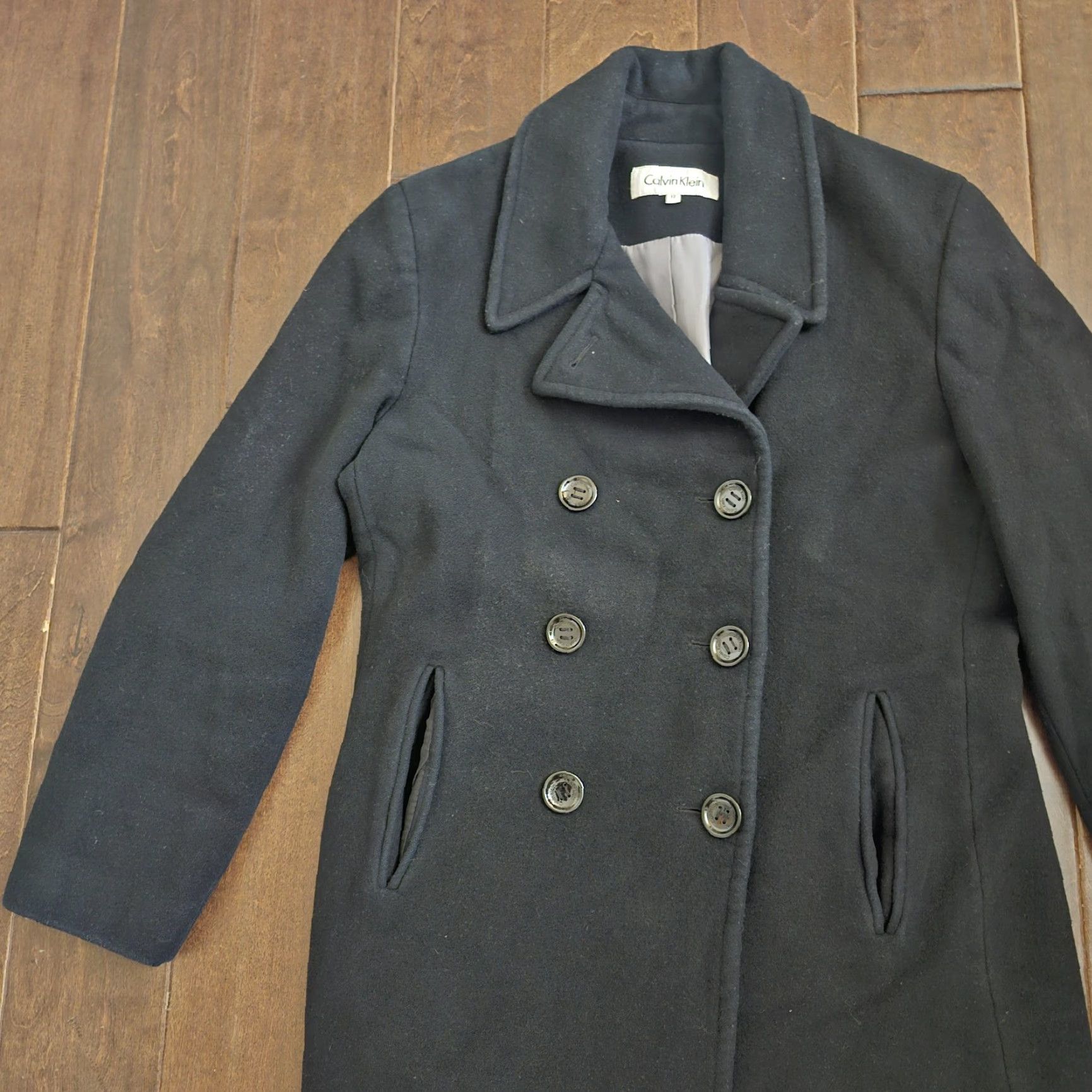 Calvin Klein Calvin Klein Womens Peacoat Black Wool Blend Size 12 Jacket Size XL / US 12-14 / IT 48-50 - 5 Thumbnail