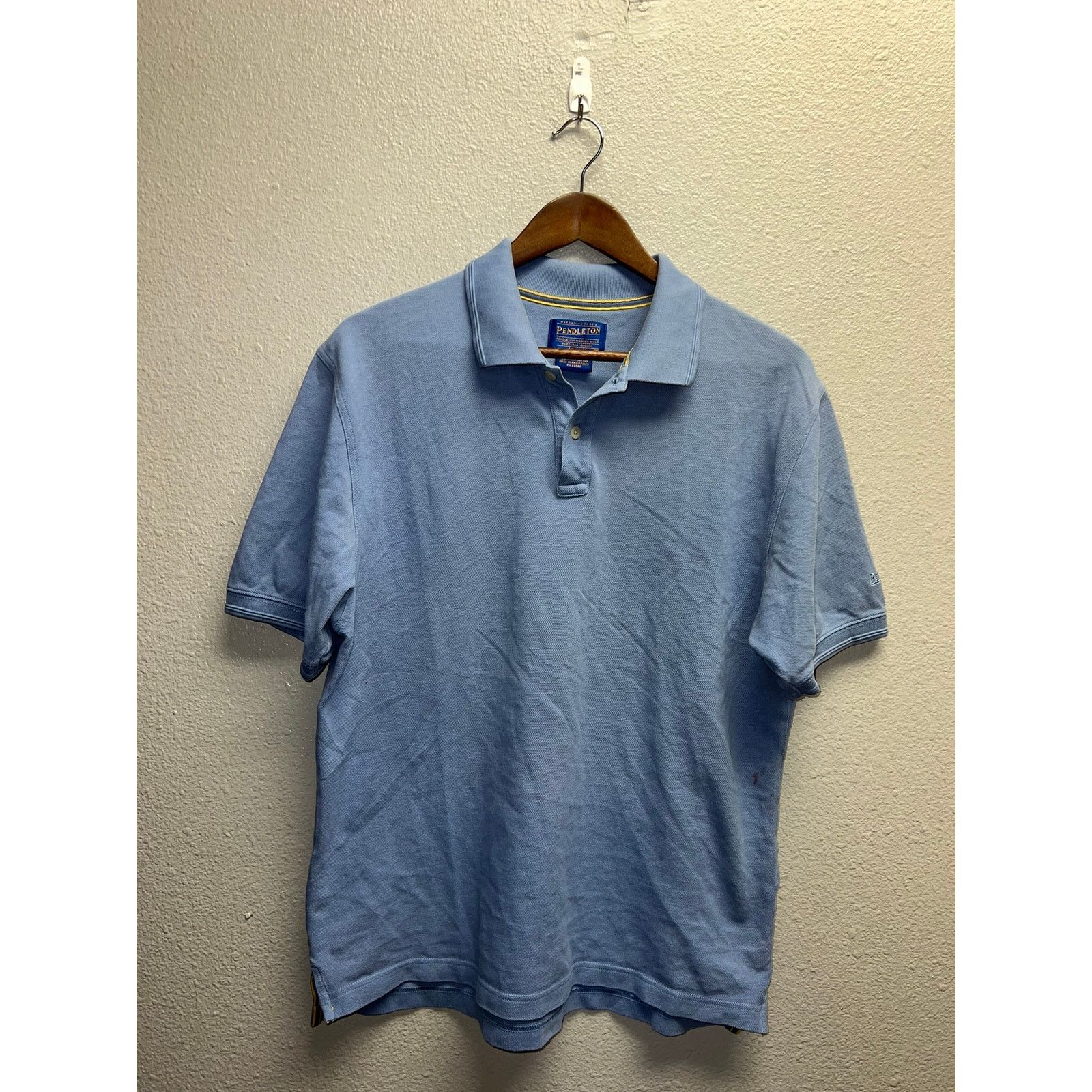 Pendleton Pendleton Polo Shirt Woolen Mills Pima Cotton Blue Top Tee M Size US M / EU 48-50 / 2 - 2 Thumbnail
