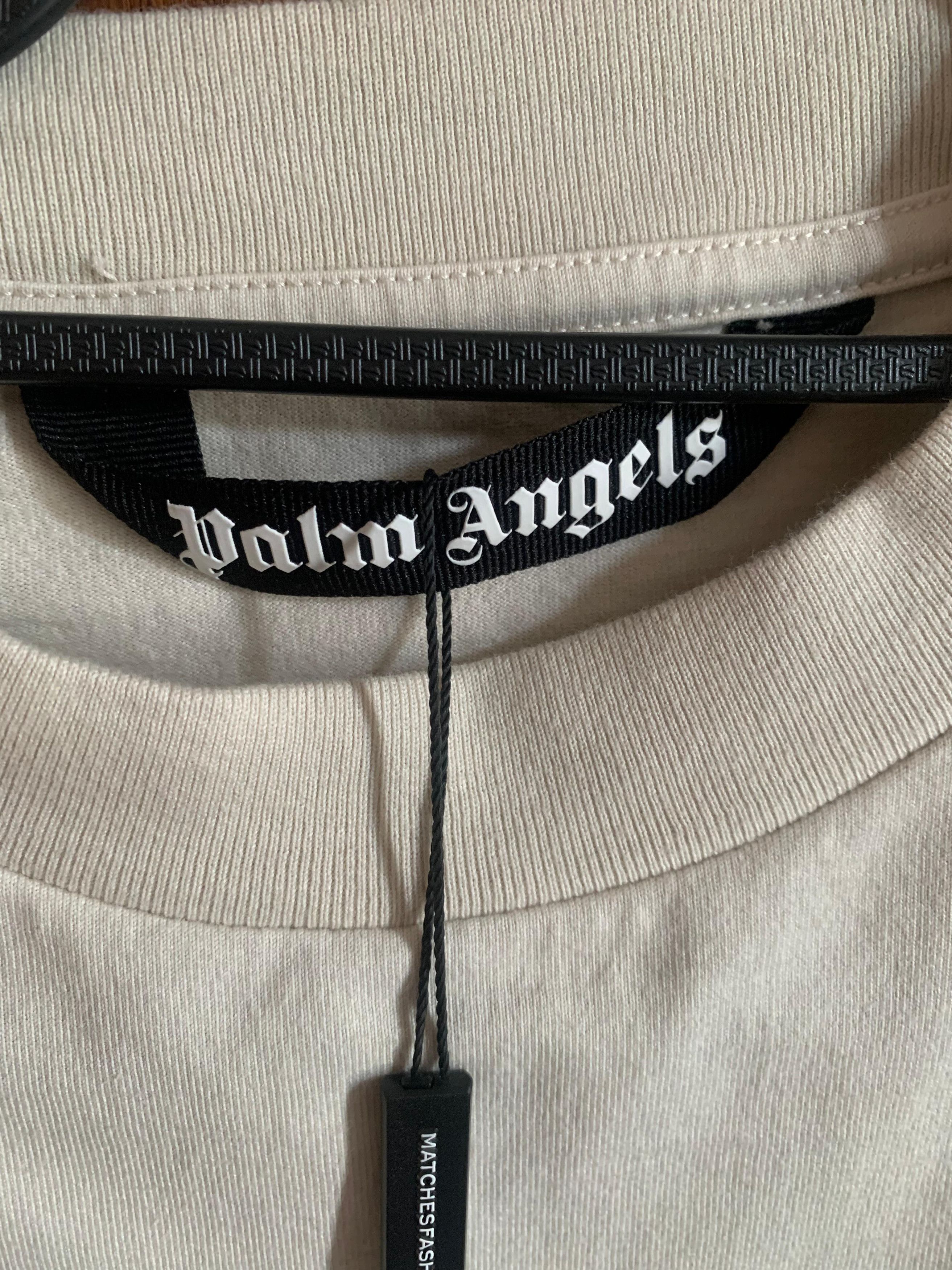 Palm Angels Palm Angels Burning Logo-print cotton T-shirt in White (M) Size US M / EU 48-50 / 2 - 6 Thumbnail