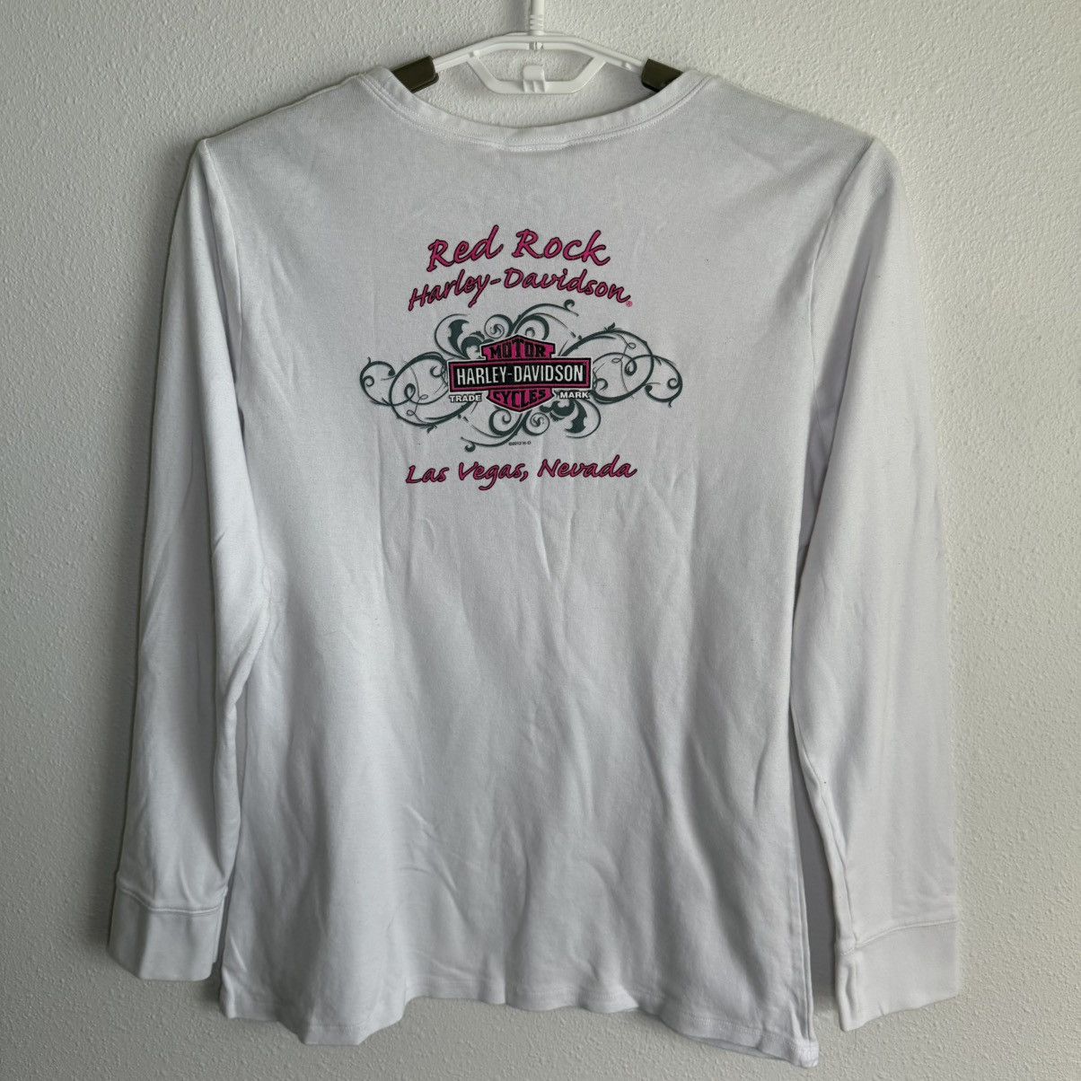 Harley Davidson Harley Davidson Womens 1X White Las Vegas Pink Tee Size XL / US 12-14 / IT 48-50 - 3 Thumbnail