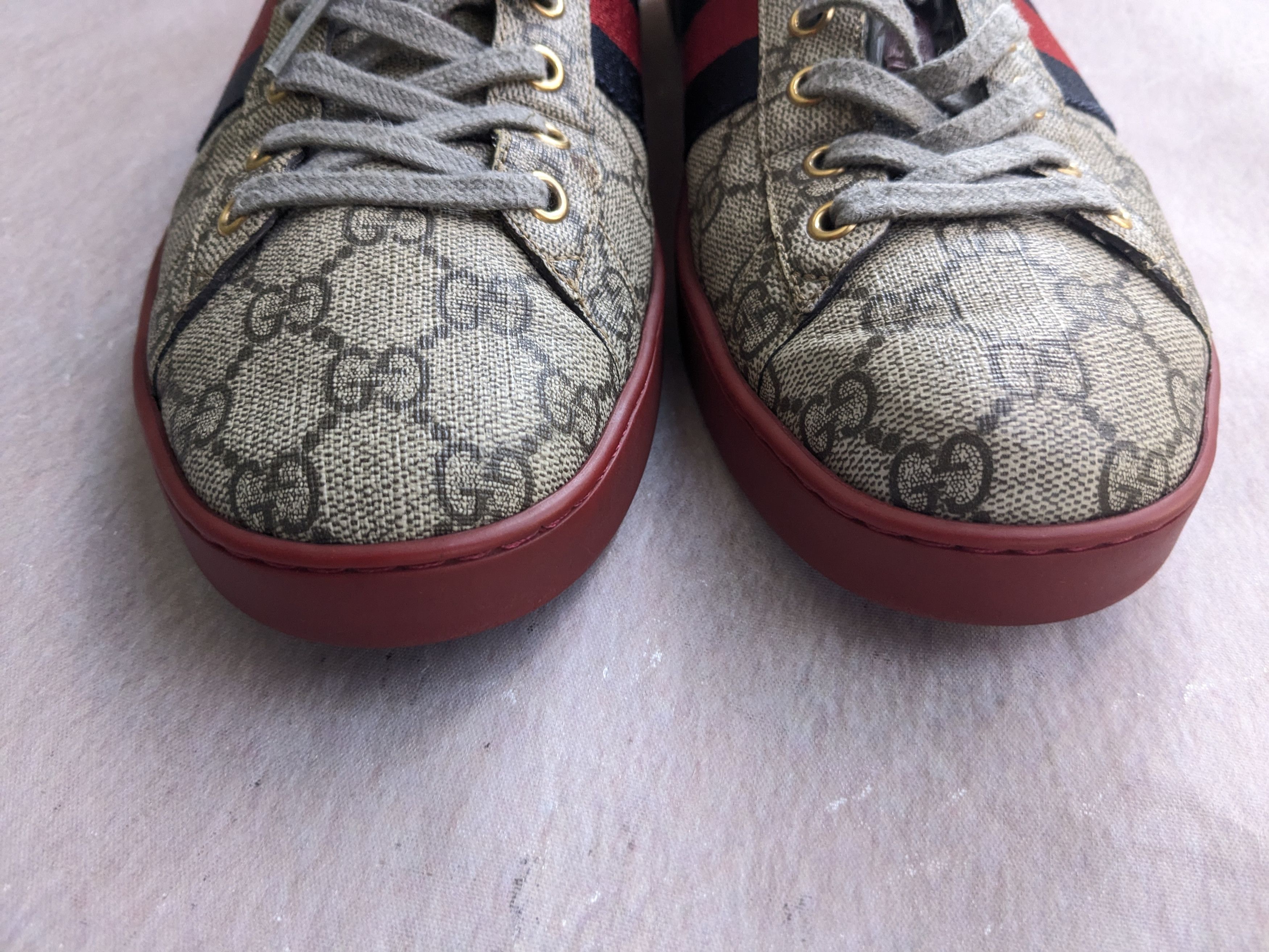 Gucci Gucci Ace Sneakers 10 Canvas Monogram Supreme Low Tops Size US 10 / EU 43 - 2 Thumbnail