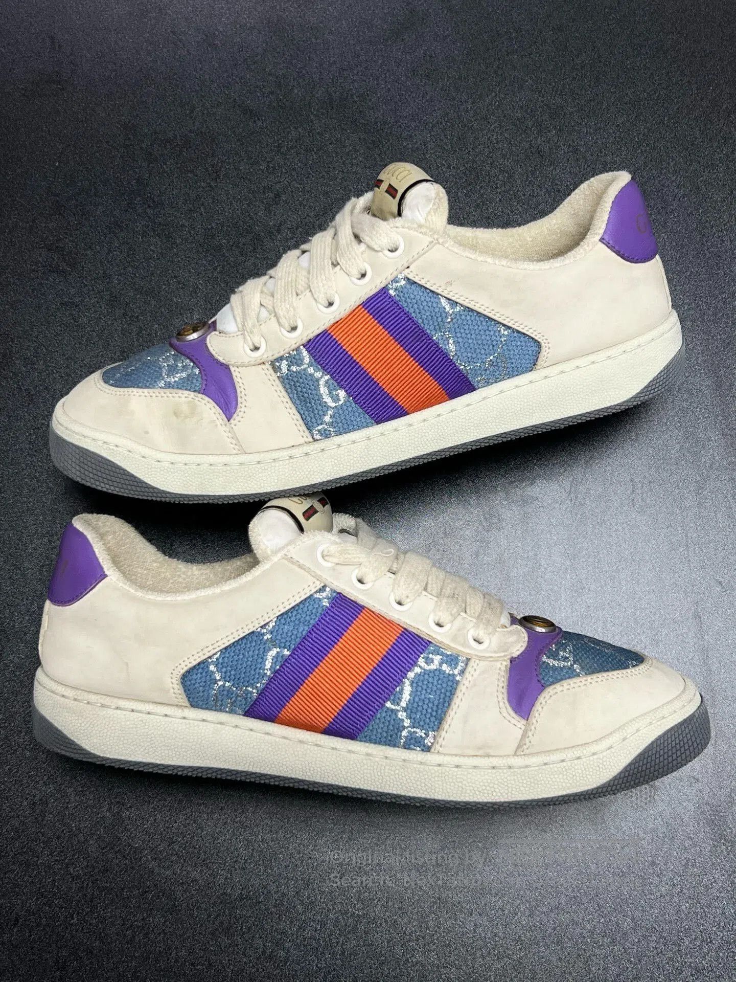 Gucci Gucci GG Enamel Dapper Sneakers Blue Purple. Size US 5 / EU 37 - 5 Thumbnail