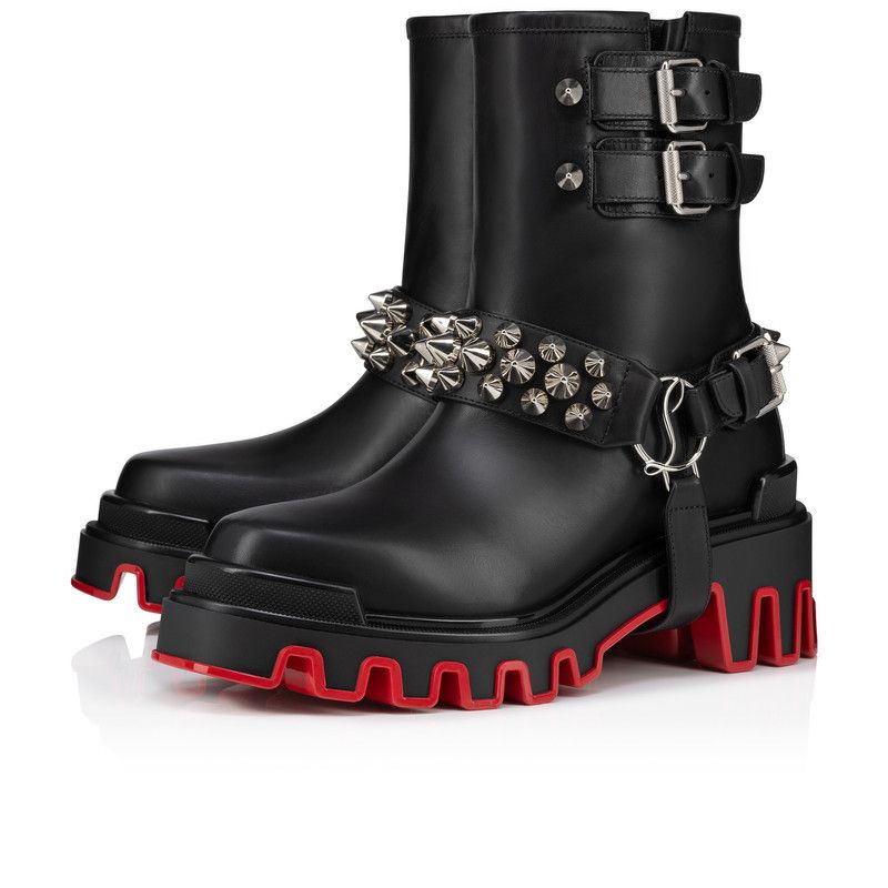 Christian Louboutin os11x0526 Dune Bike Boots in Black Size US 9 / IT 39 - 2 Thumbnail