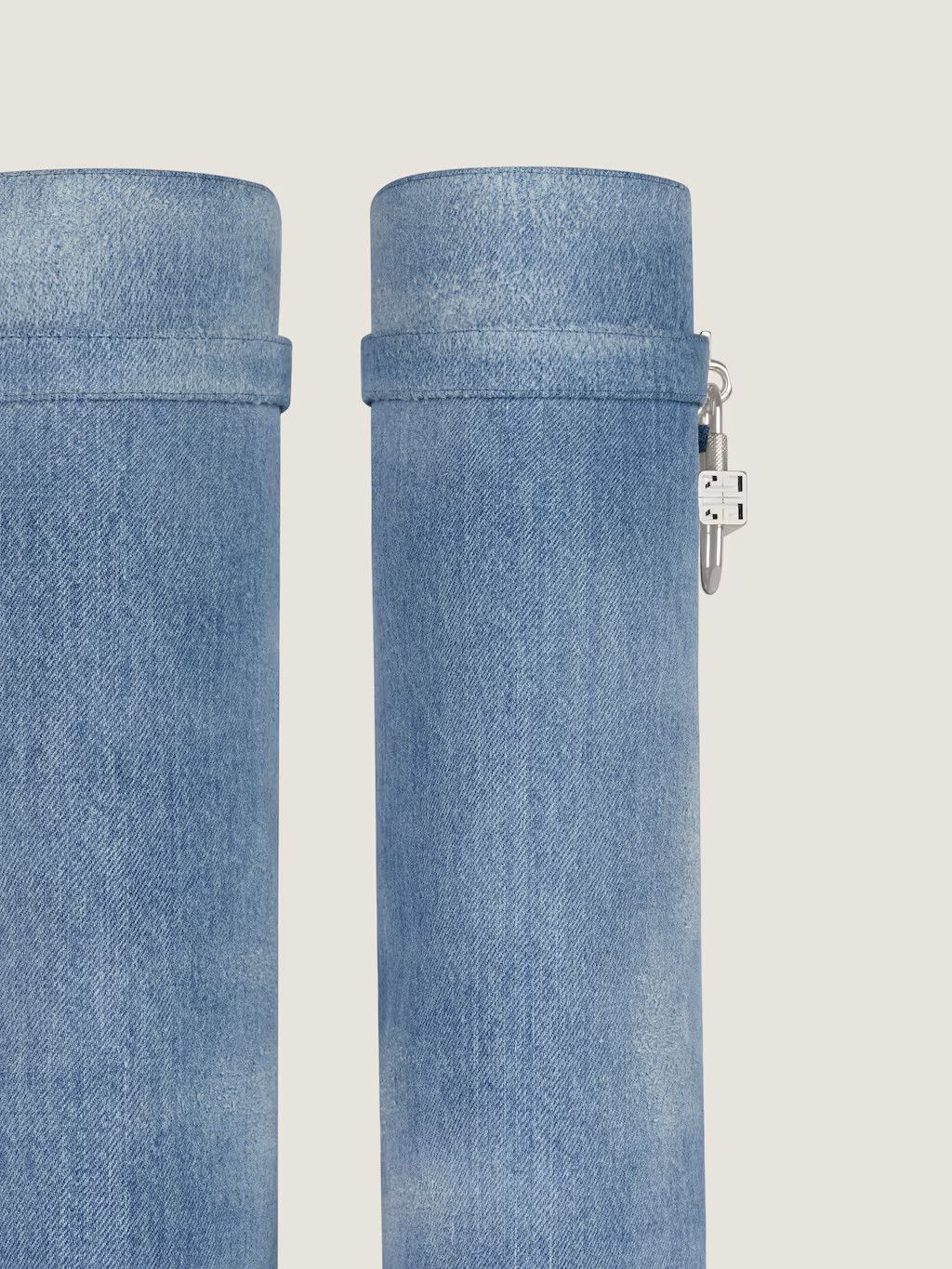 Givenchy o1lv12m0326 Shark Lock Wide Fit Boots 90mm in Denim Blue Size US 11 / IT 41 - 5 Thumbnail