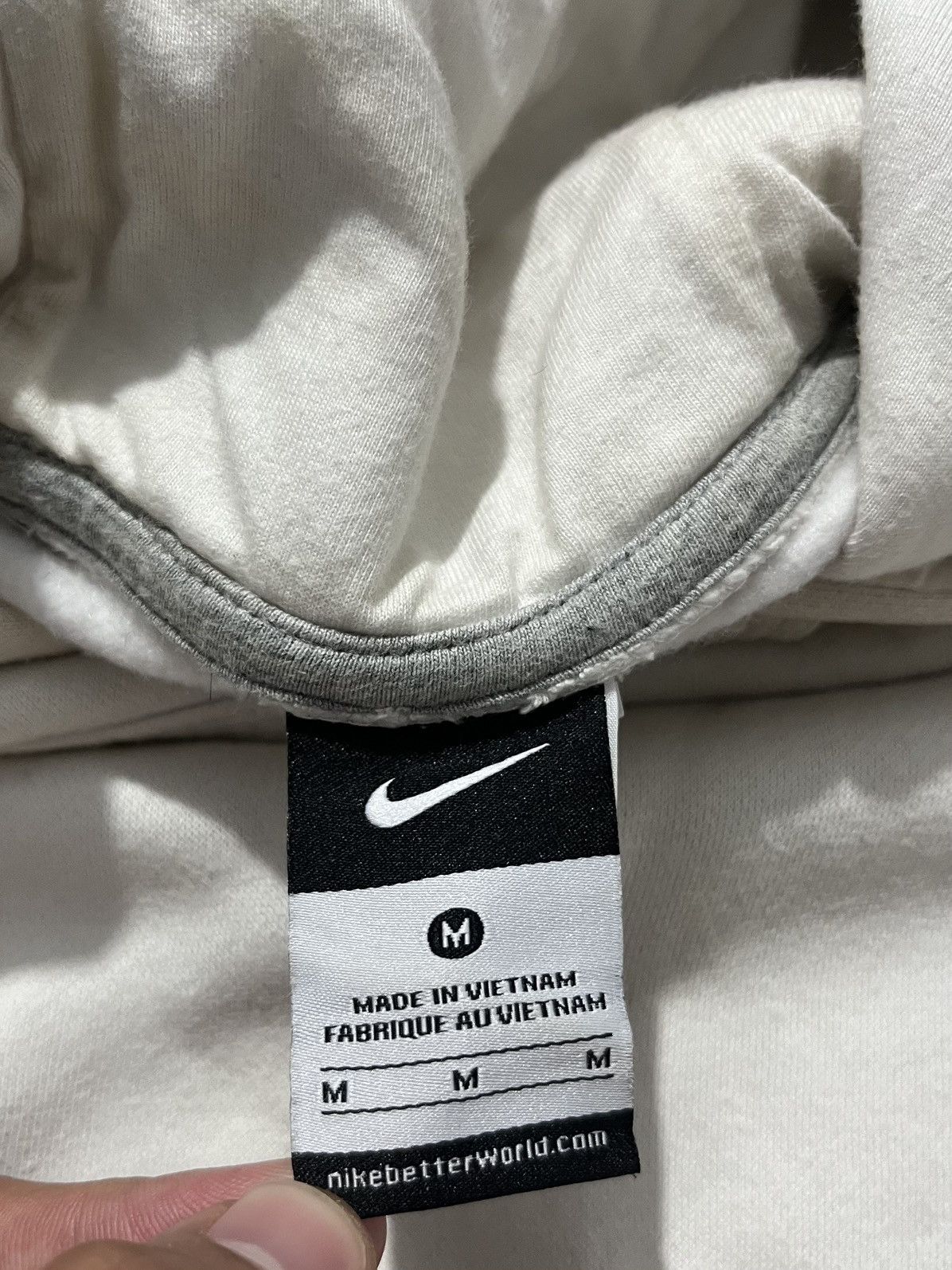 Nike 2000s Rare Nike centre logo hoodie white Size US M / EU 48-50 / 2 - 4 Thumbnail