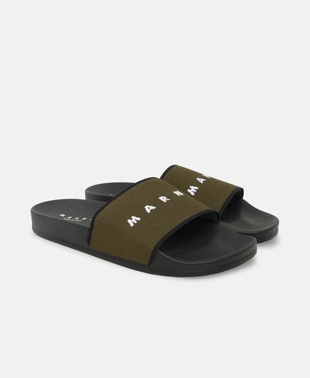 Marni Marni printed buckle slides knit - black | Grailed display picture 1