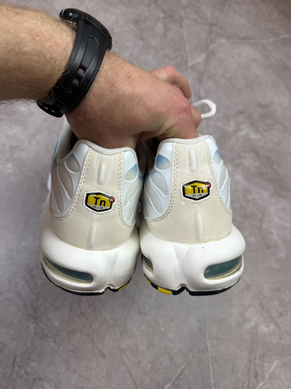 Nike Nike Air Max Plus TN "White Blue Gradient" / Yellow Swoosh Size US 11 / EU 44 - 11 Thumbnail