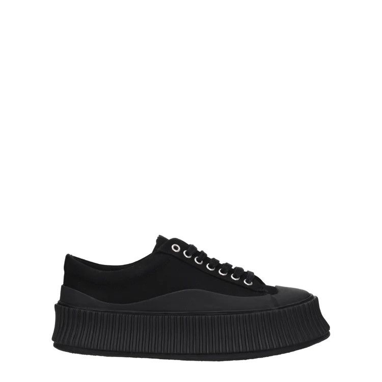 Jil Sander ob1o1e1124 Fabric Sneakers in Black Size US 8 / IT 38 - 1 Thumbnail