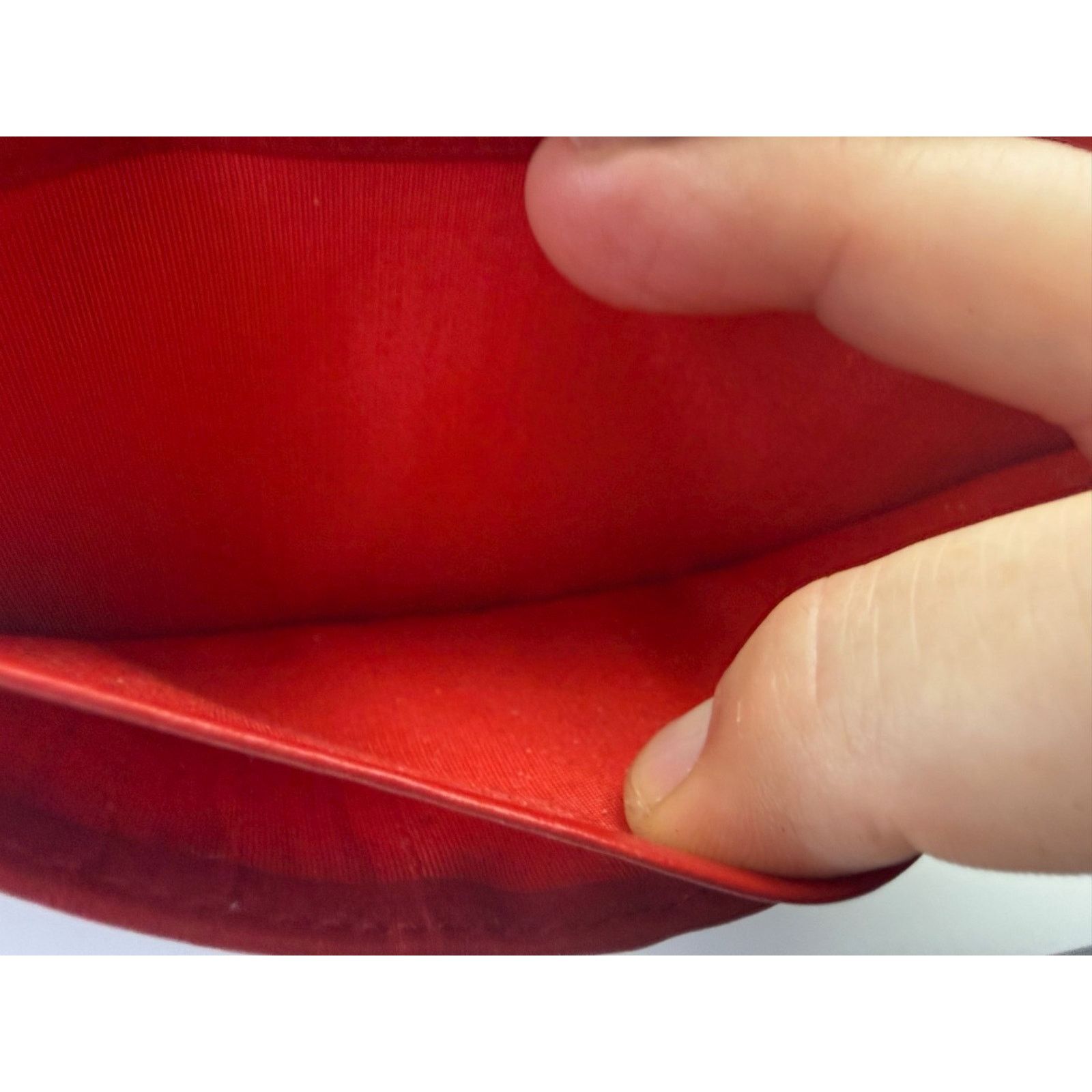 Dior Christian Dior Lady Dior Red Wallet Cannage Studded Lambskin Size ONE SIZE - 6 Thumbnail