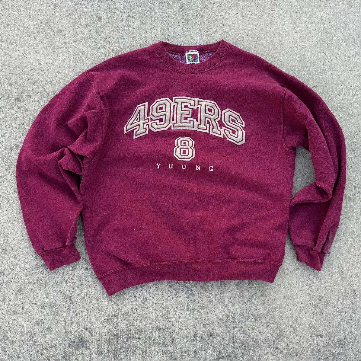 NFL Vintage San Fransisco 49ers Sweatshirt Steve Young #8 90s Size US L / EU 52-54 / 3 - 1 Thumbnail