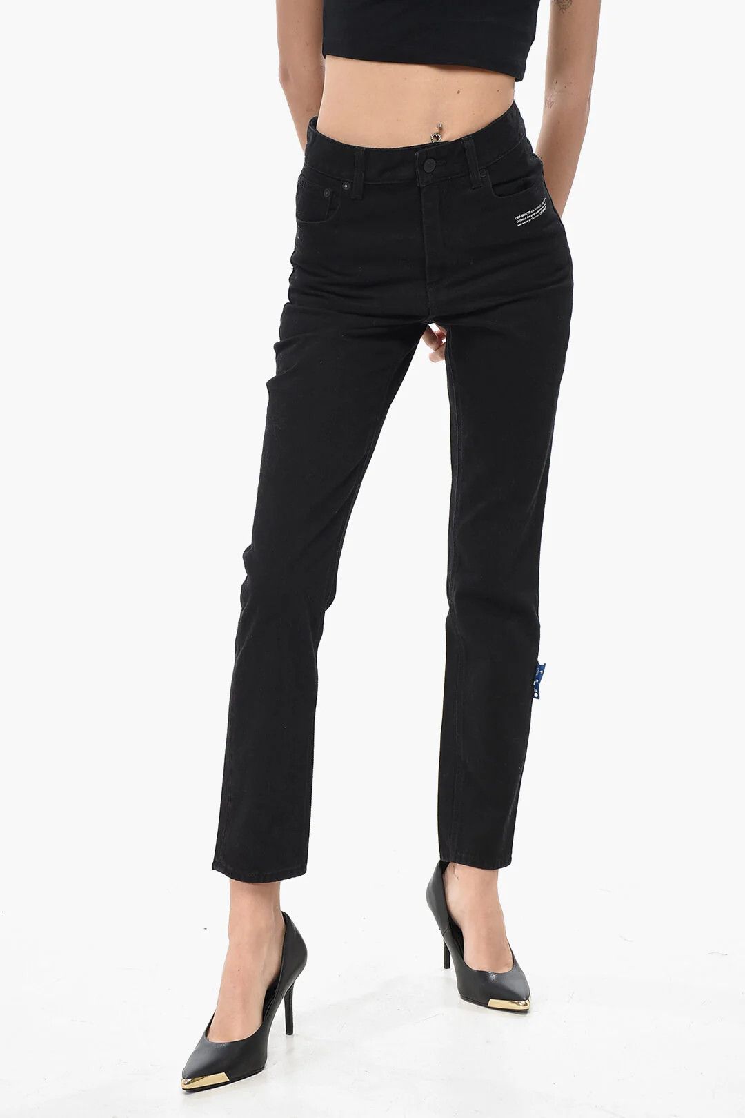 Off-White og1mm0426 Skinny Fit Jeans in Black Size 26" / US 2 / IT 38 - 1 Thumbnail