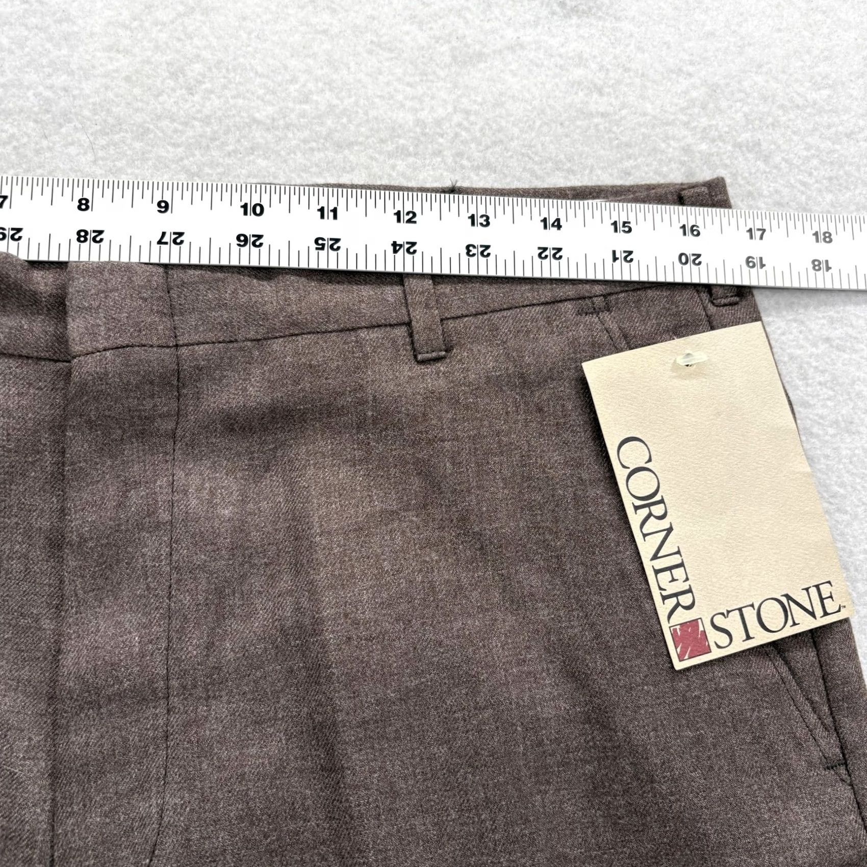Vintage VINTAGE Cornerstone Dress Pants Mens 34x30 Brown Regular Fit Microfiber USA Workwear VTG Size US 34 / EU 50 - 5 Thumbnail