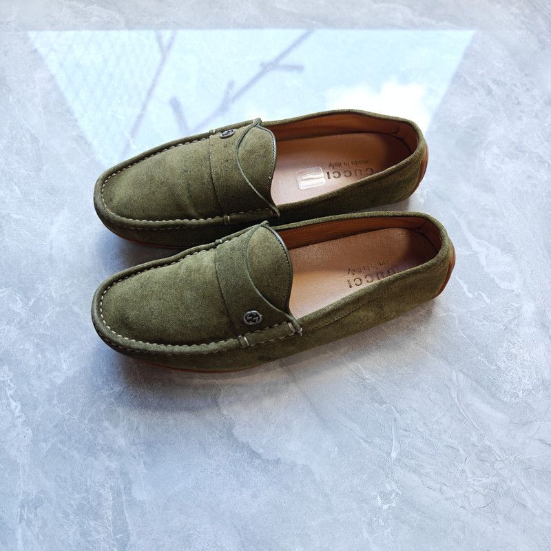 Gucci Gucci Classic Logo Green Loafers for Men and Women 0079 Size US 8 / EU 41 - 1 Thumbnail