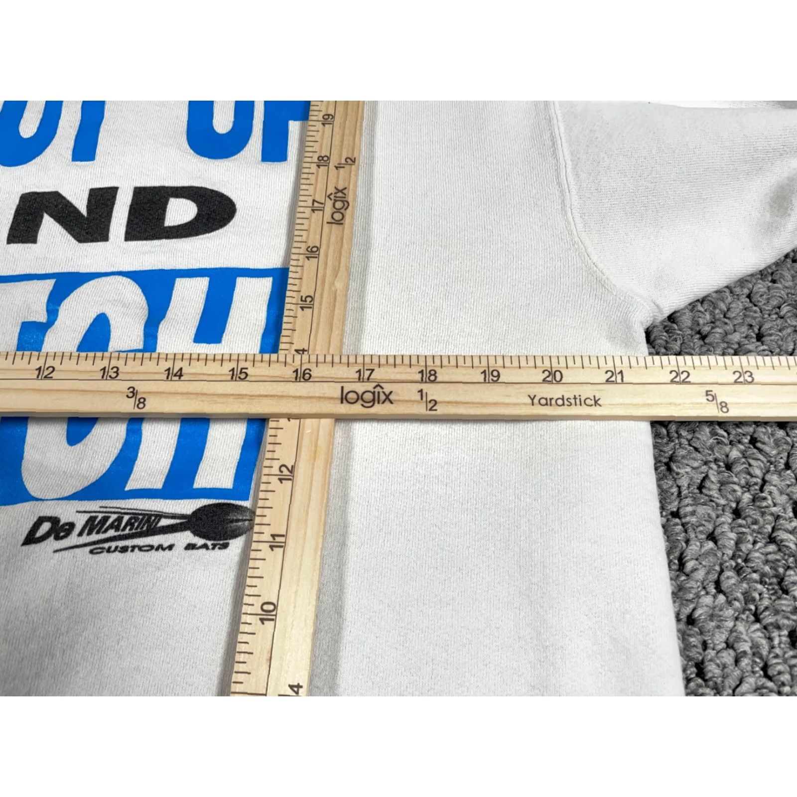 Vintage VTG 90s Shut Up and Pitch Sweatshirt Adult XL White Oneita Power Sweaters Size US XL / EU 56 / 4 - 7 Thumbnail