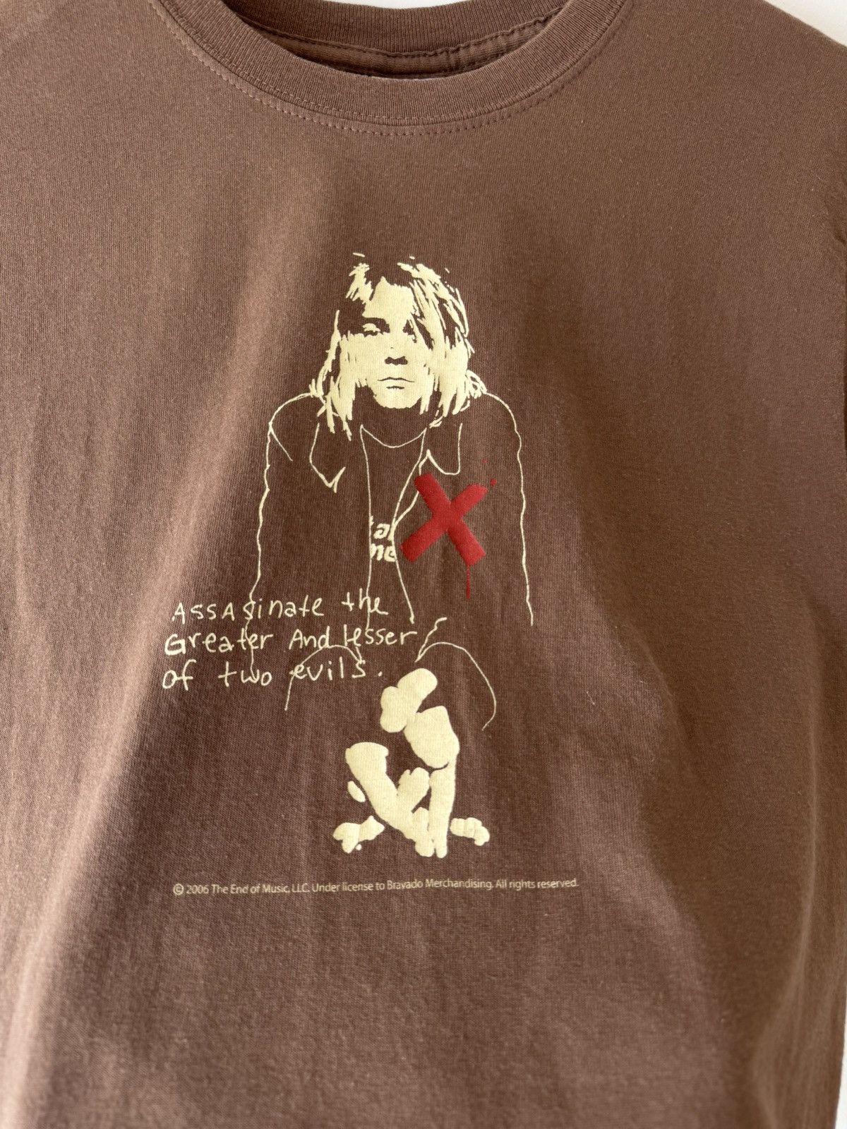 Band Tees Vintage Kurt Cobain 2006 Nirvana Band Rock T-shirt Brown Tee Size US S / EU 44-46 / 1 - 6 Thumbnail