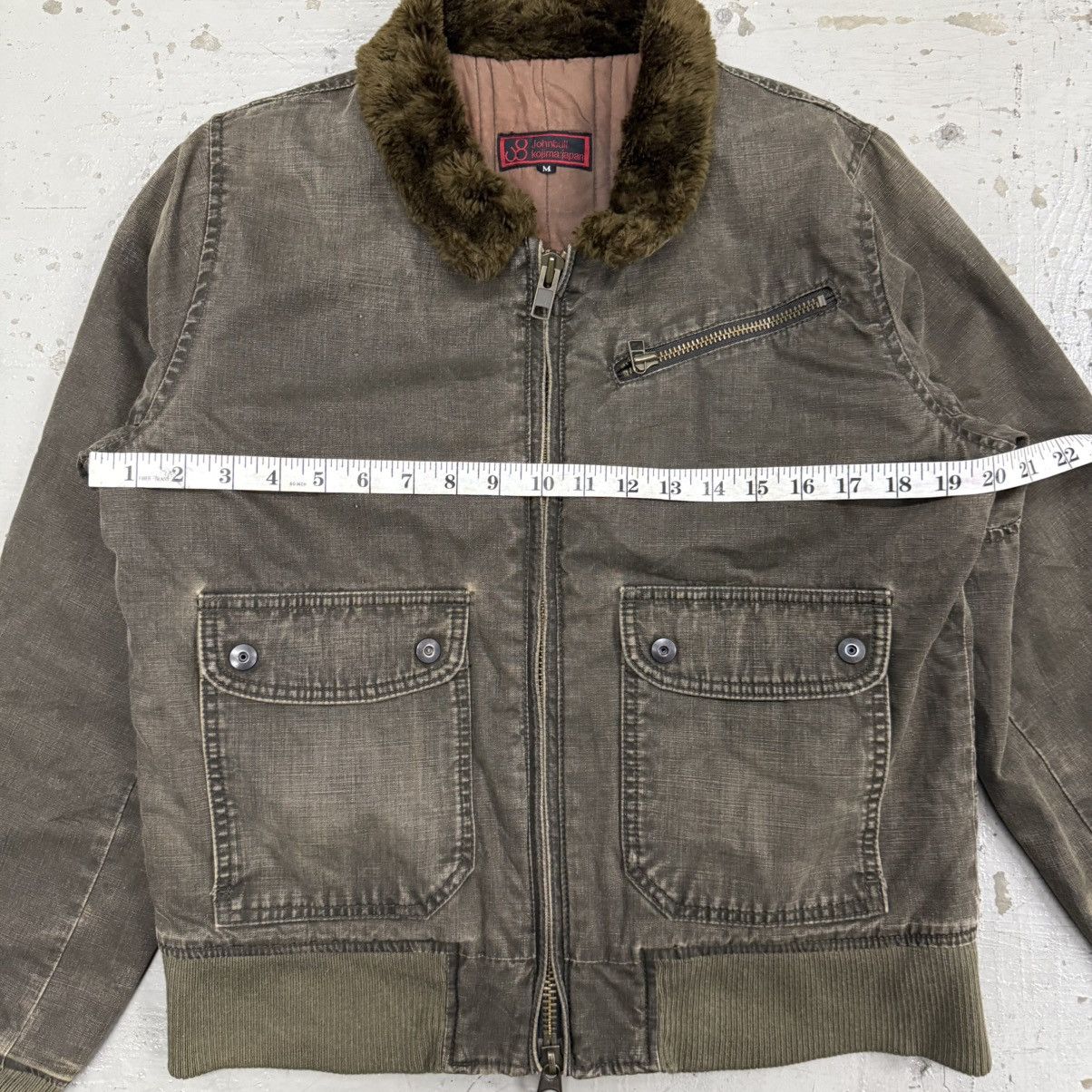 Johnbull JohnBull Kojima Denim Pilot Flight Shearling Fur Jacket Size US M / EU 48-50 / 2 - 4 Thumbnail