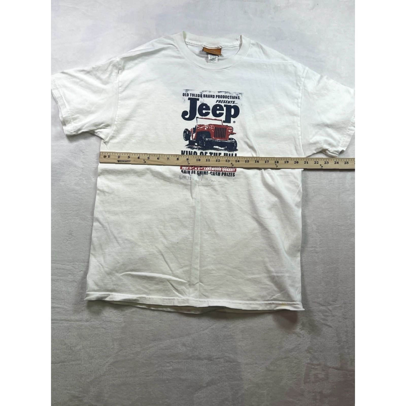 Jeep VINTAGE Jeep King Of The Hill Off Road Comp T-Shirt Mens White XXL Size US L / EU 52-54 / 3 - 3 Thumbnail