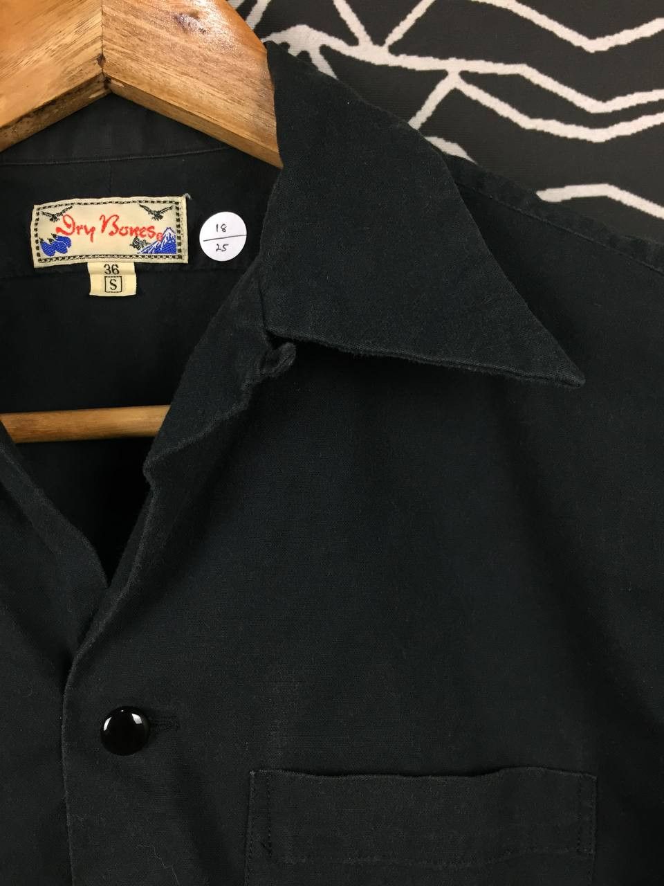 Dry Bones Vtg Dry Bones Japan Rockabilly Style Open Collar Shirt Size US S / EU 44-46 / 1 - 5 Thumbnail