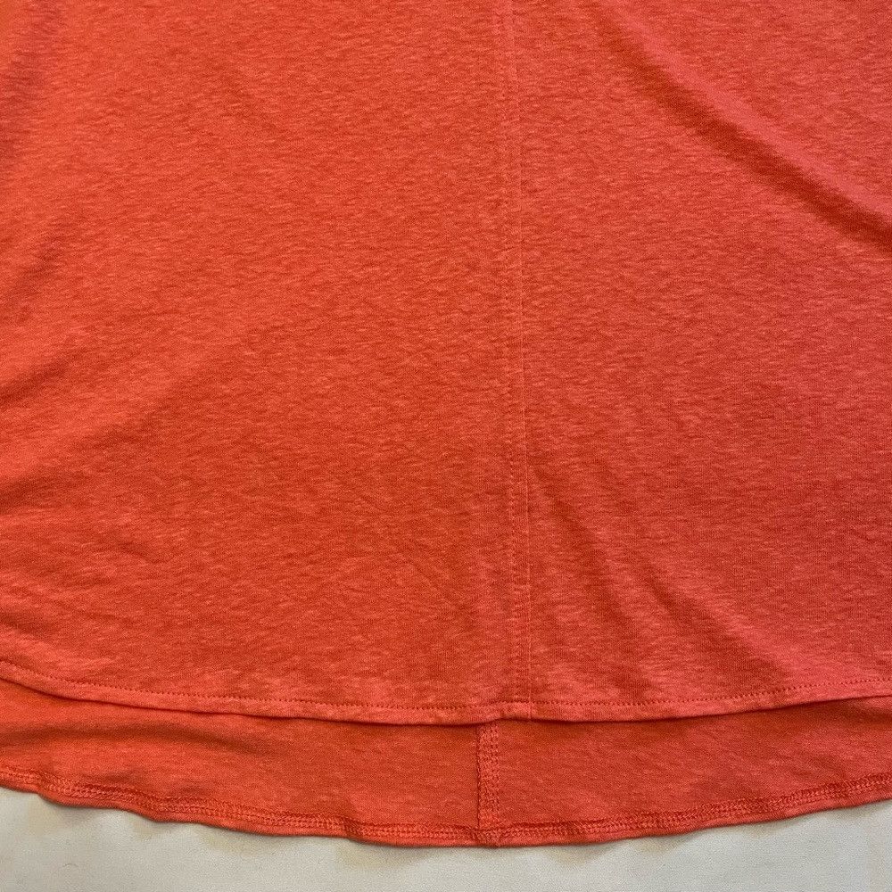 Elie Tahari NWT New Tahari Linen Blend V-Neck Orange Top Size 1X Size XL / US 12-14 / IT 48-50 - 9 Thumbnail