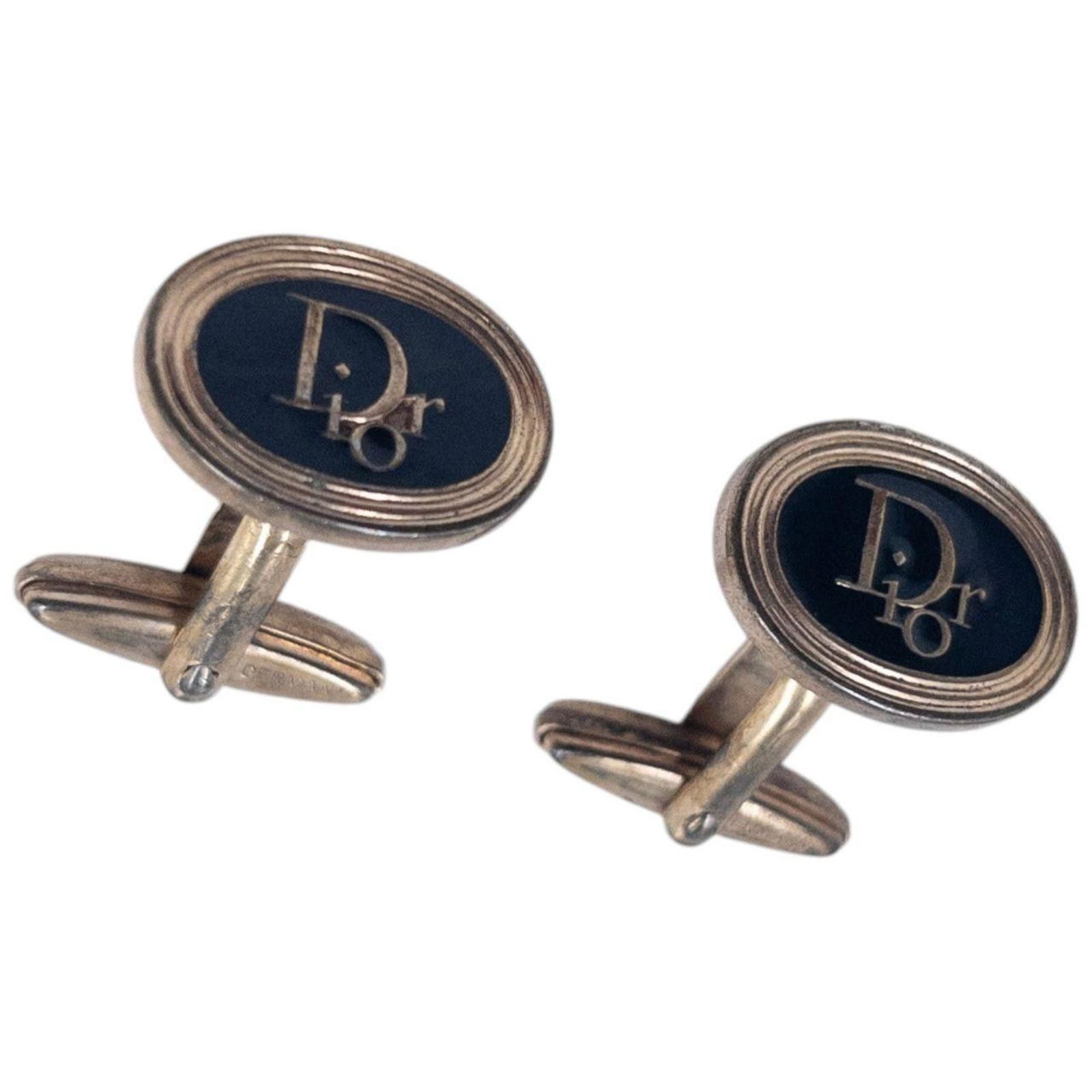 Dior Vintage 90s Dior Embossed Cufflinks Size ONE SIZE - 2 Thumbnail