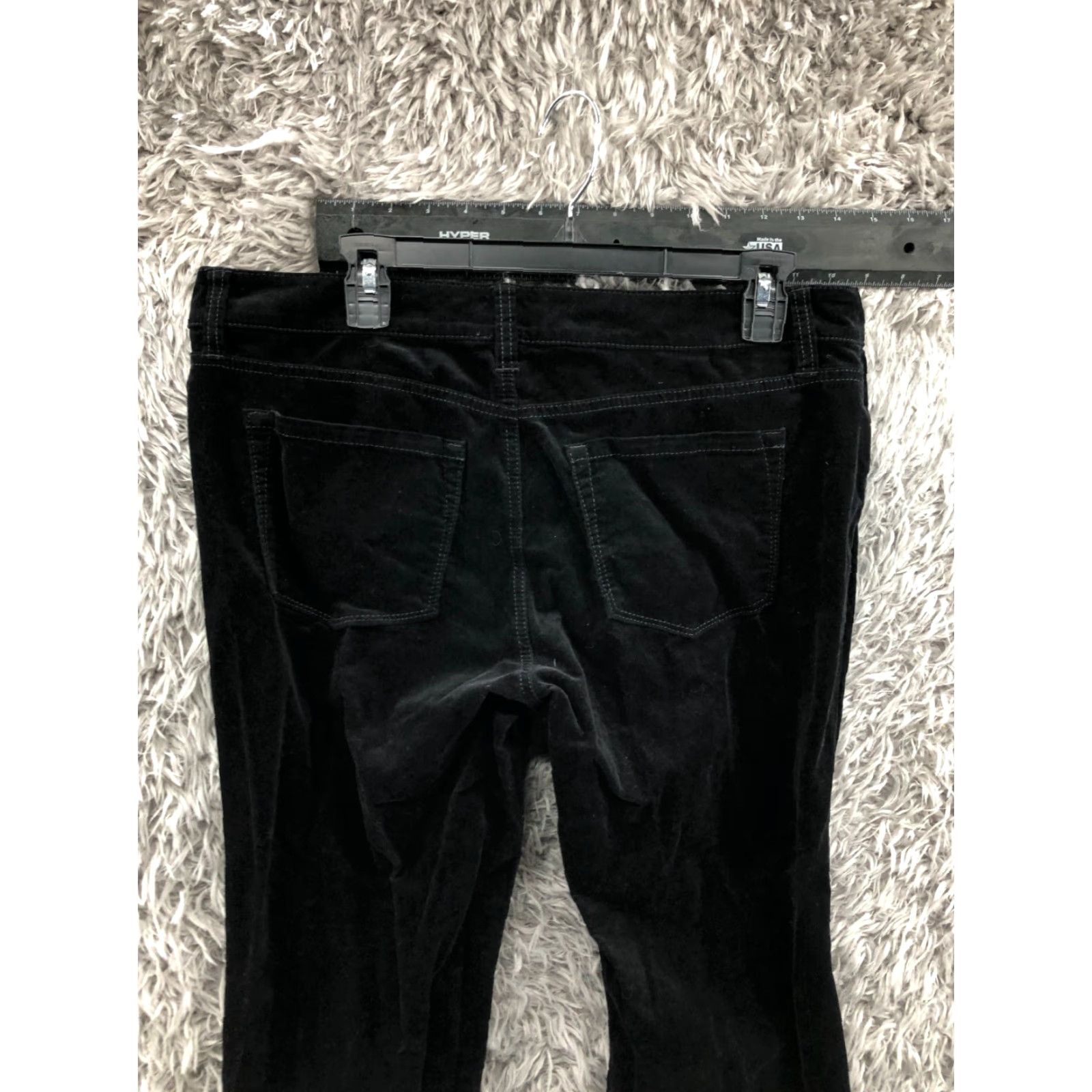 Loft Loft Petite Black Straight Pants 12P Womens Knit Flat Front Elastic Waist Pockets Ankle 28in Regular Rise Modern Classic Size 34" / US 12 / IT 48 - 6 Thumbnail