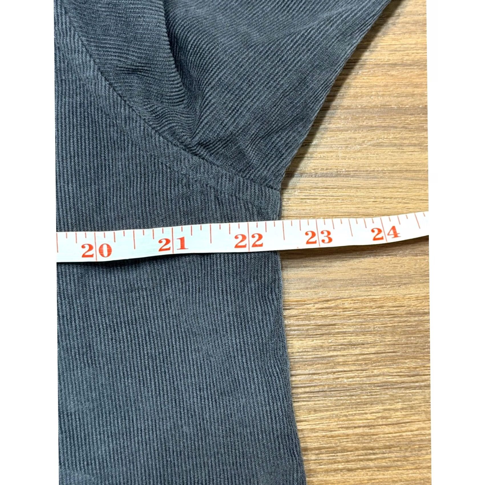 Vintage Wellen Slim Fit Corduroy Button Down Shirt L Charcoal Grey Organic Cotton Size US L / EU 52-54 / 3 - 7 Thumbnail