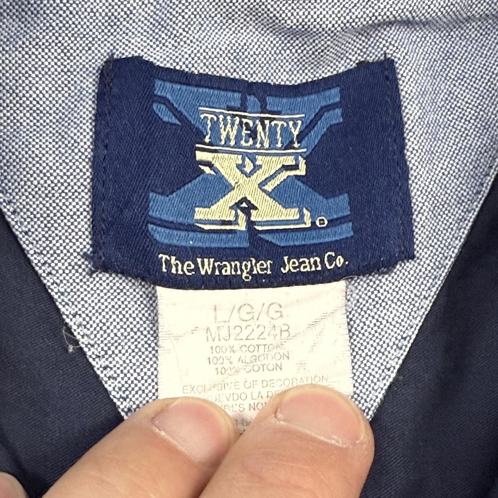 Designer Vtg WRANGLER 20X Flame Resistant Button-Up Cowboy Shirt Size US L / EU 52-54 / 3 - 6 Thumbnail