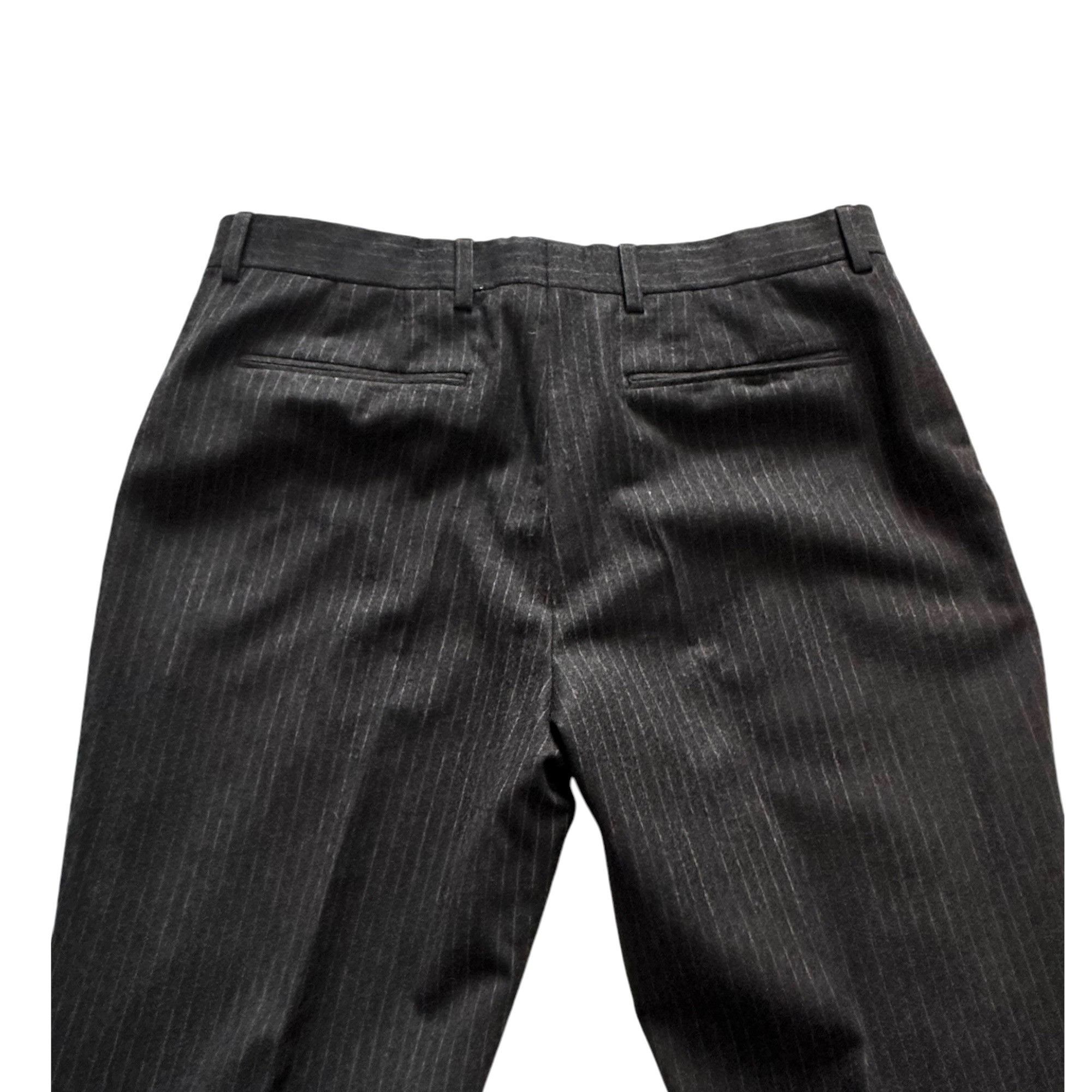 Dries Van Noten Dries Van Noten Pintriped wool/cashmere straight-leg cropped Size 30" / US 8 / IT 44 - 8 Thumbnail