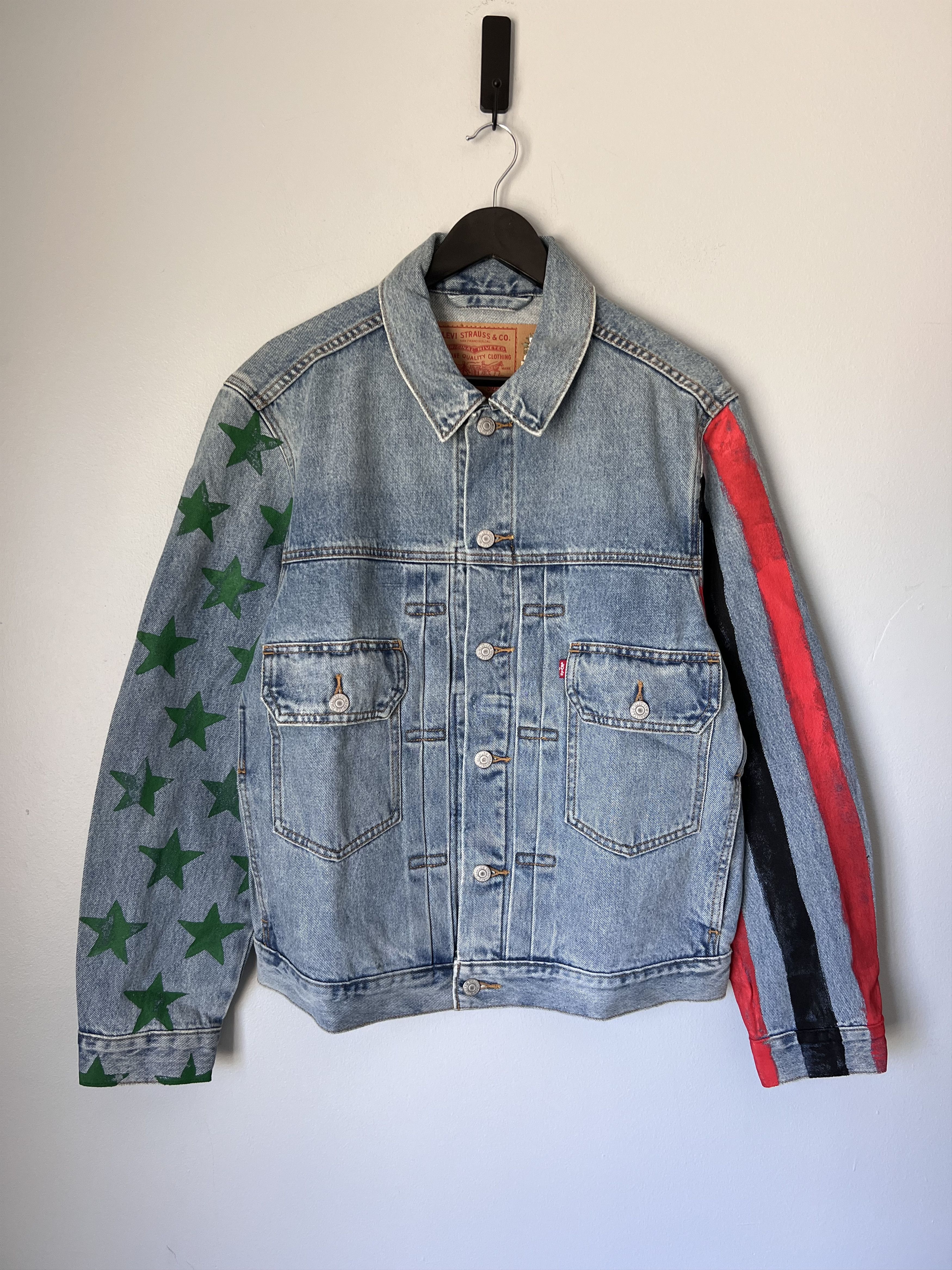 Cactus Plant Flea Market × DENIM TEARS × Levi's Denim Tears CPFM Levi's 4th of July Denim Jacket Size US XL / EU 56 / 4 - 1 Thumbnail
