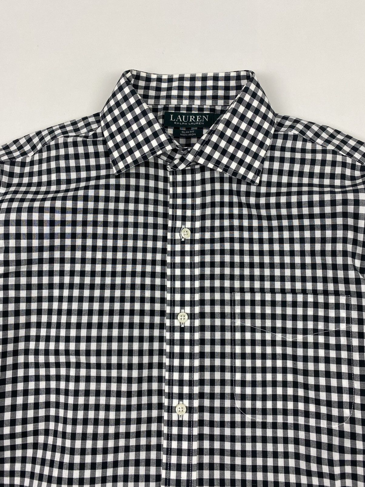 Lauren Ralph Lauren Lauren Ralph Lauren Gingham Check Slim Fit Non Iron Shirt Size US M / EU 48-50 / 2 - 2 Thumbnail