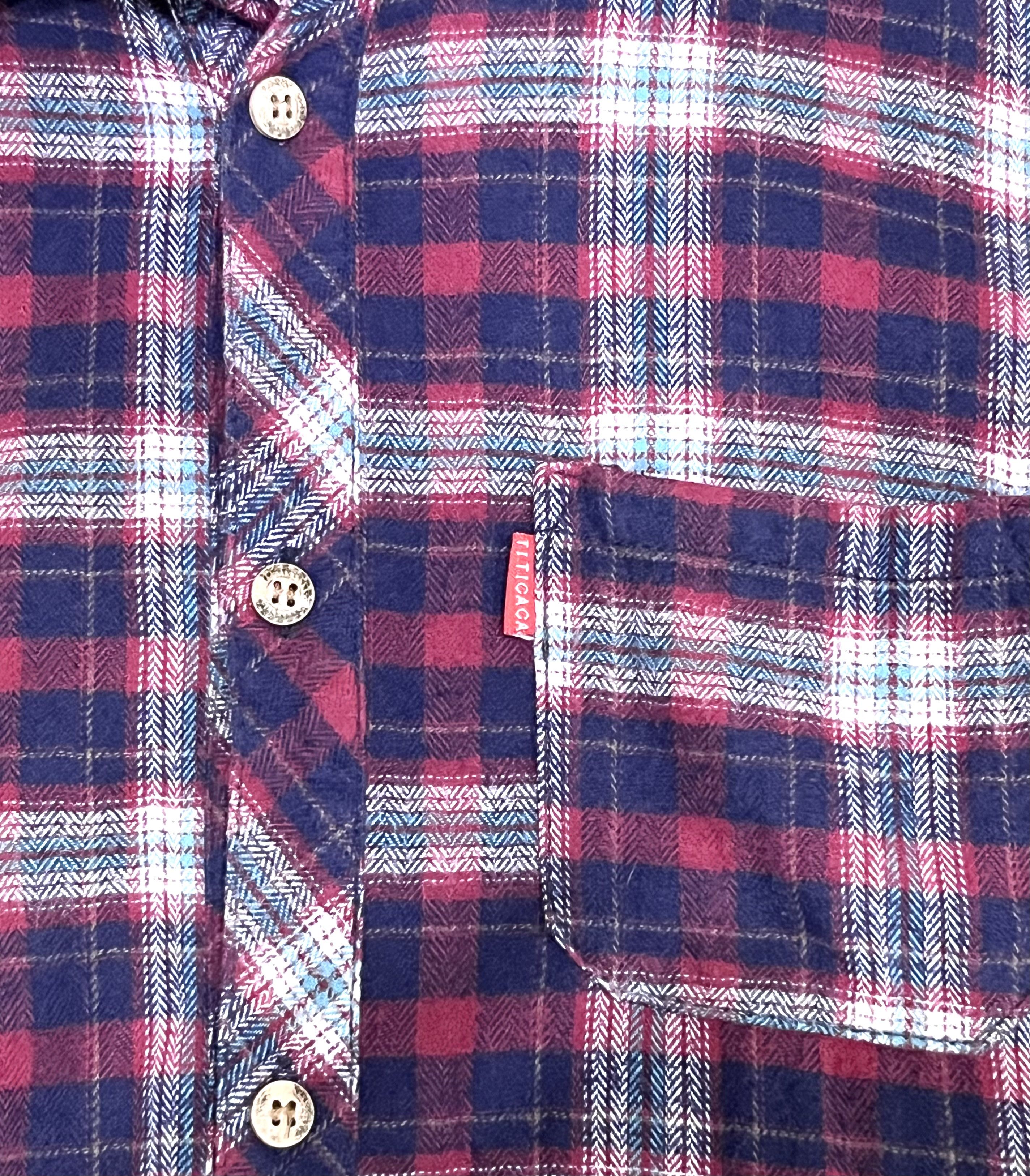 Japanese Brand Vintage TITICACA Grunge Tartan Patchwork Long Cotton Flannel Size S / US 4 / IT 40 - 8 Thumbnail