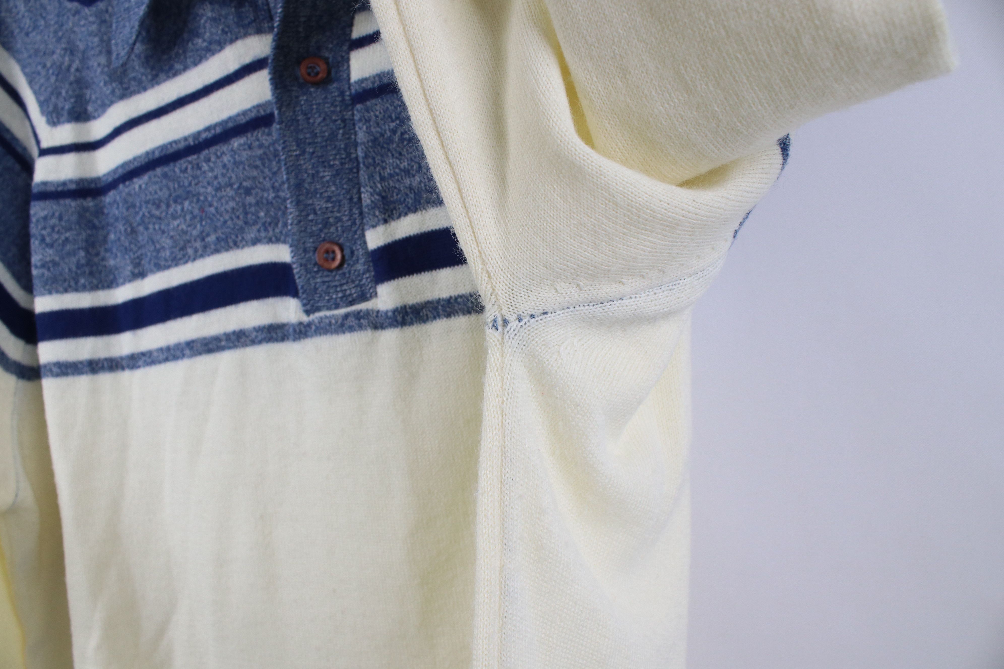 Vintage Vintage 70s Streetwear Thin Knit Collared Polo Sweater USA Size US M / EU 48-50 / 2 - 9 Thumbnail